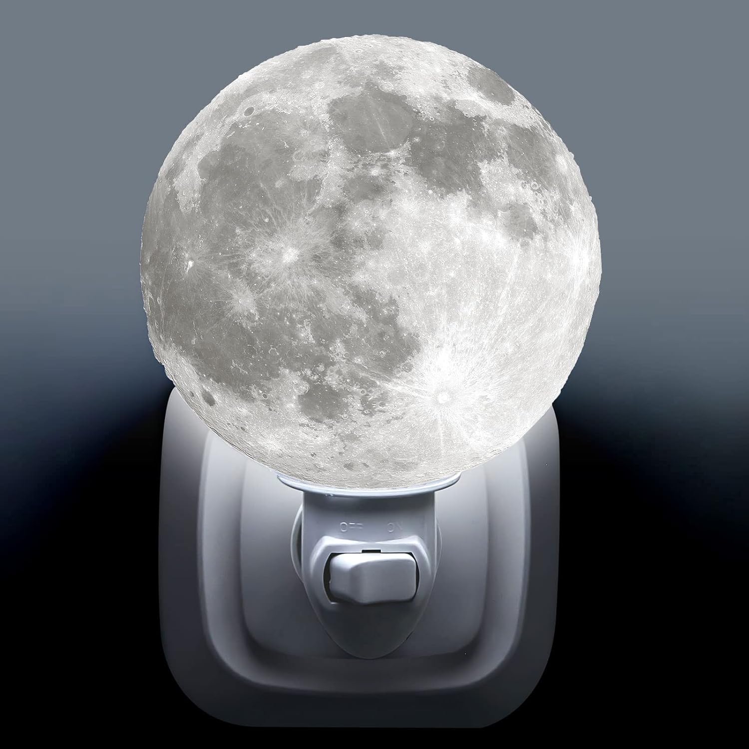 Moon Night Lights Plug in Light up Moon Night Lamp 4 Inch Lithophane Moon 3D Printing Night Light Moonlight LED Light for Women Birthday Gifts Room Decor Kids Bedroom Decorations