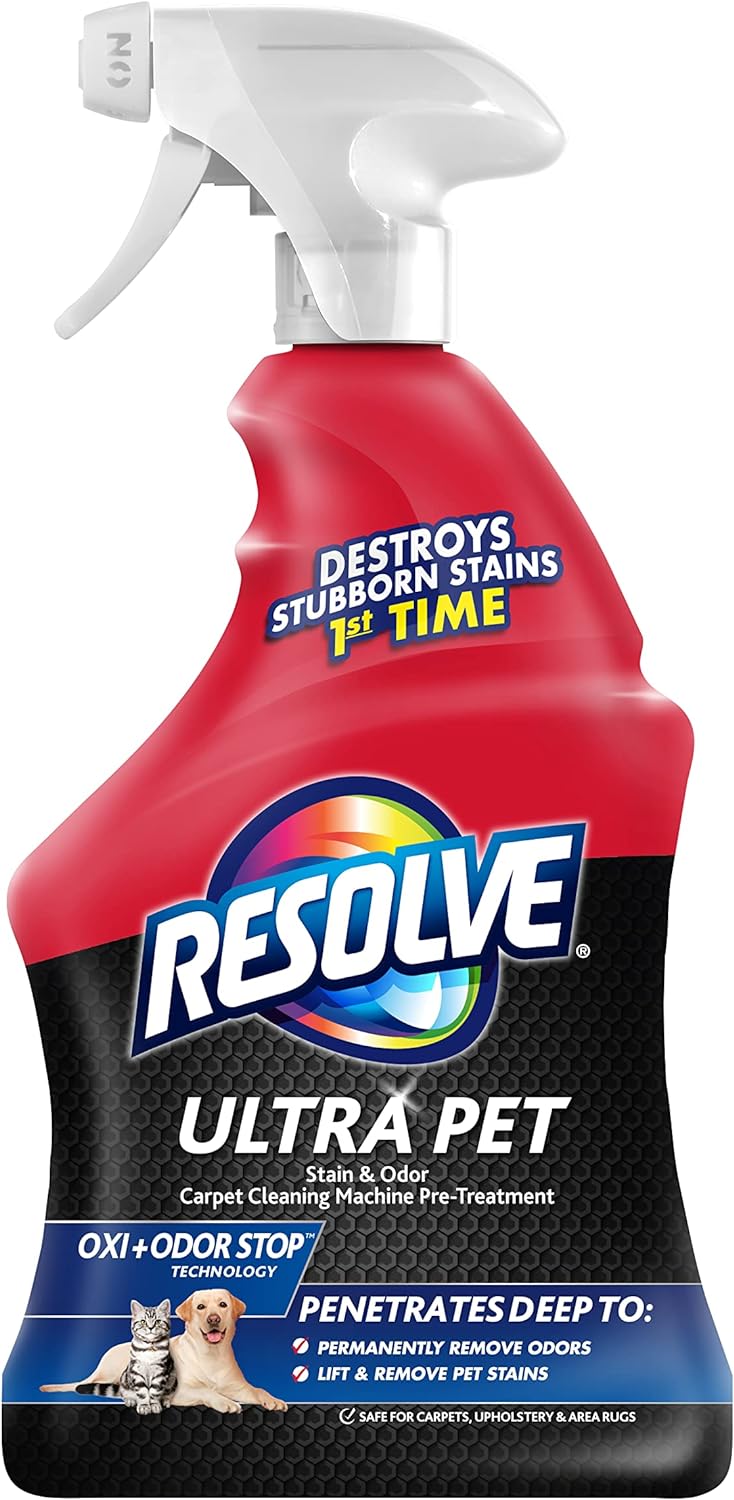 Resolve Ultra Pet Odor and Stain Remover Spray, Carpet Cleaner, 32oz