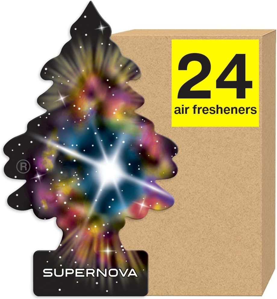 LITTLE TREES Air Fresheners Car Air Freshener. Hanging Tree Provides Long Lasting Scent for Auto or Home. Supernova, 24 Air Fresheners