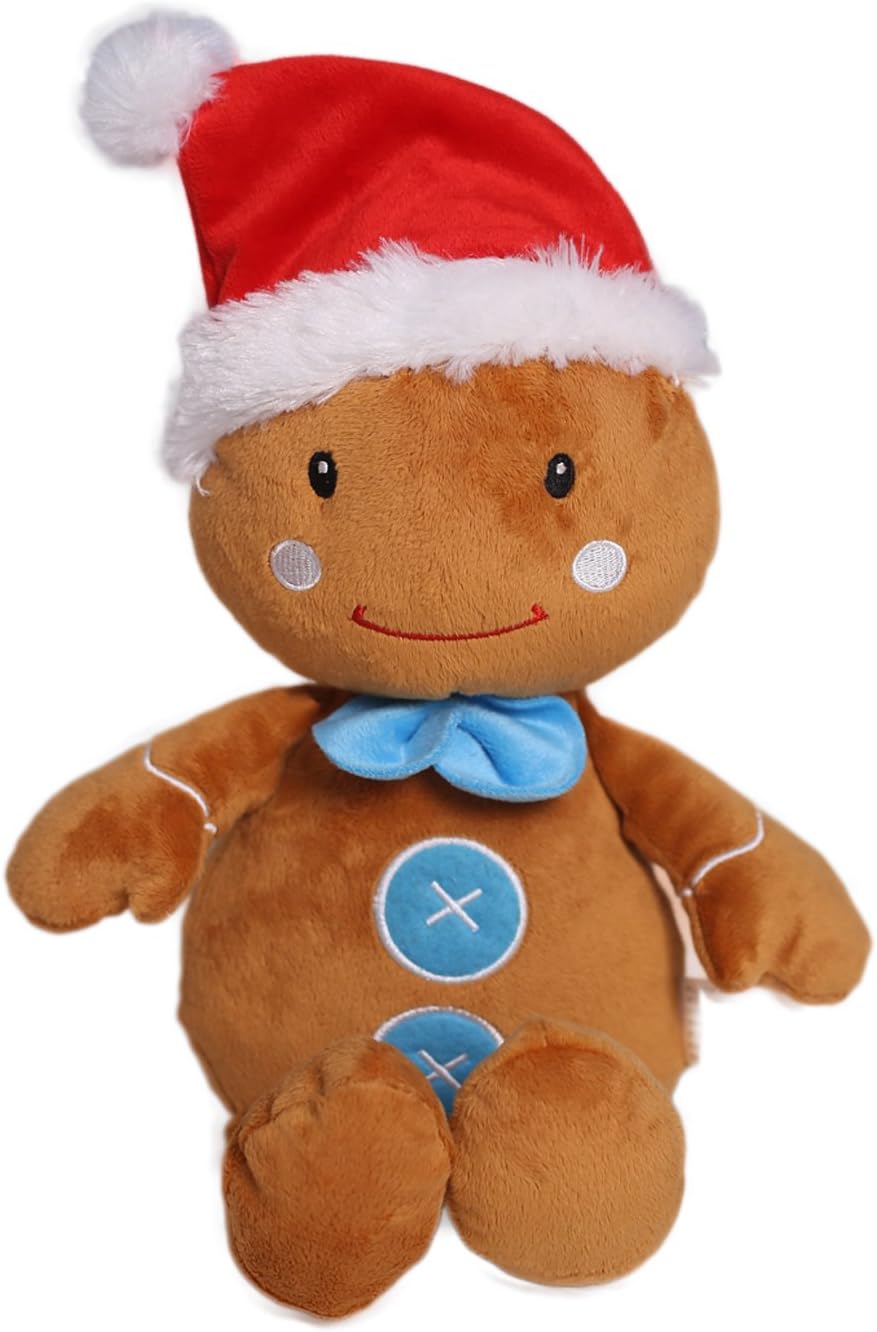 HollyHOME Gingerbread Man Stuffed Animal Gingerbread Stuffed Toy 13 Inches Brown