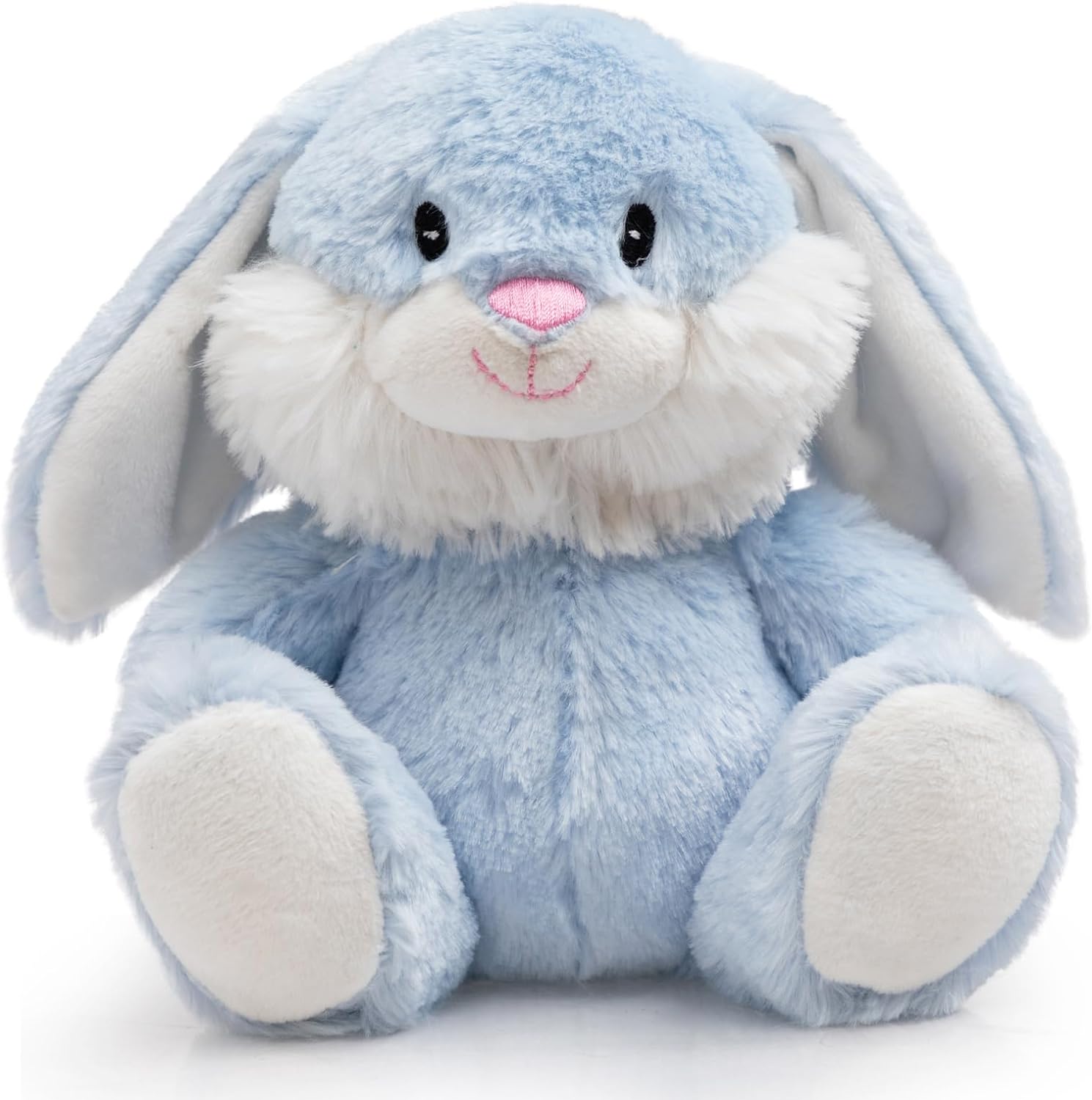 HollyHOME Stuffed Animal Rabbit Easter Bunny Plush Toys Blue Bunny Soft Cute Easter Gift for Kids Niece 7 inch