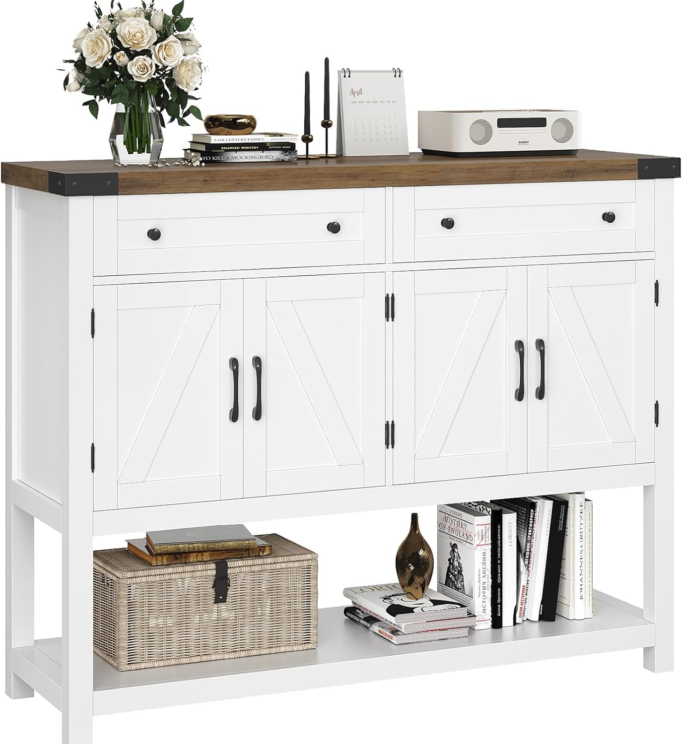 Wooden sideboards with doors are ideal for kitchen storage. Not only do they provide plenty of storage space, they can also add a touch of elegance to your kitchen.