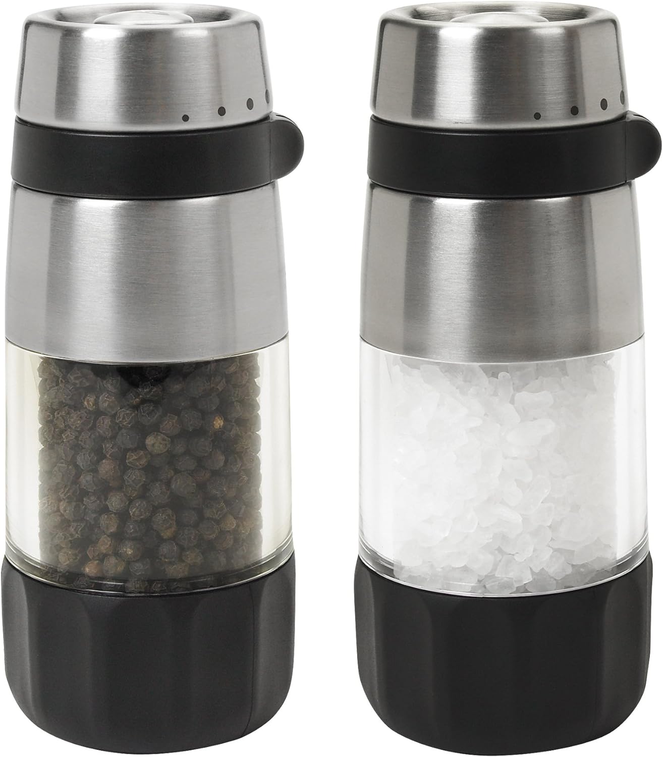 OXO Good Grips Salt and Pepper Grinder Set, Stainless Steel