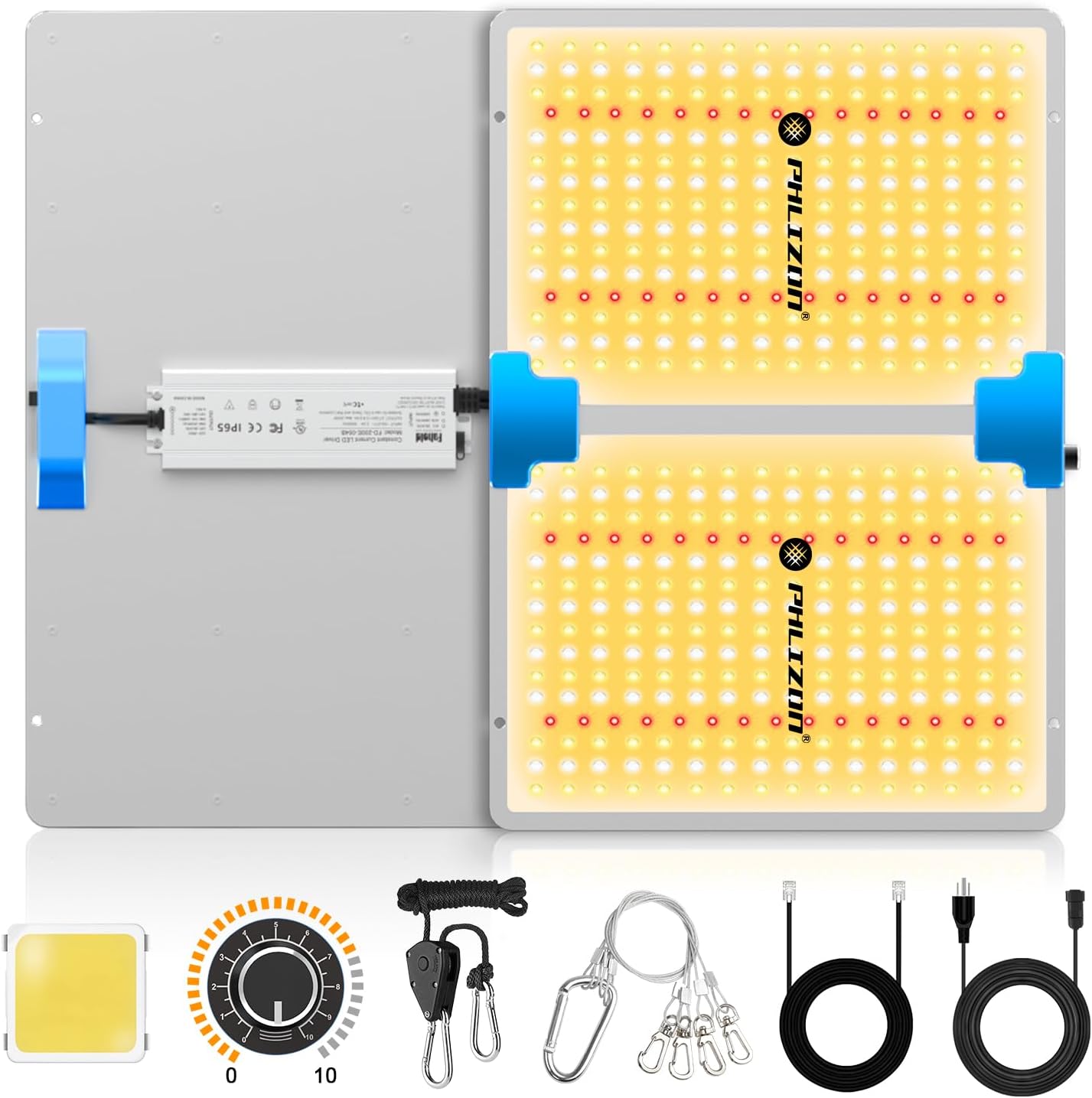 Phlizon PL2000 Plant LED Grow Light with LM281B LEDs Dimmable Daisy Chain Full Spectrum Grow Lamp for Indoor Plant Led Grow for 3x3ft Coverage