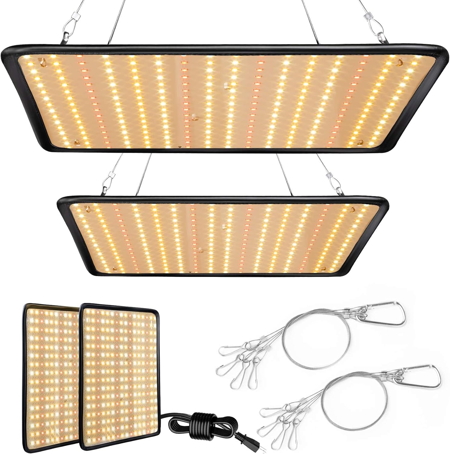 Grow Light for Indoor Plants - SERWING 200W LED Grow Light Full Spectrum, Plant Growing Lamp for Indoor Cultivation, Greenhouse, Grow Tent, Hydroponics (Sunlight)