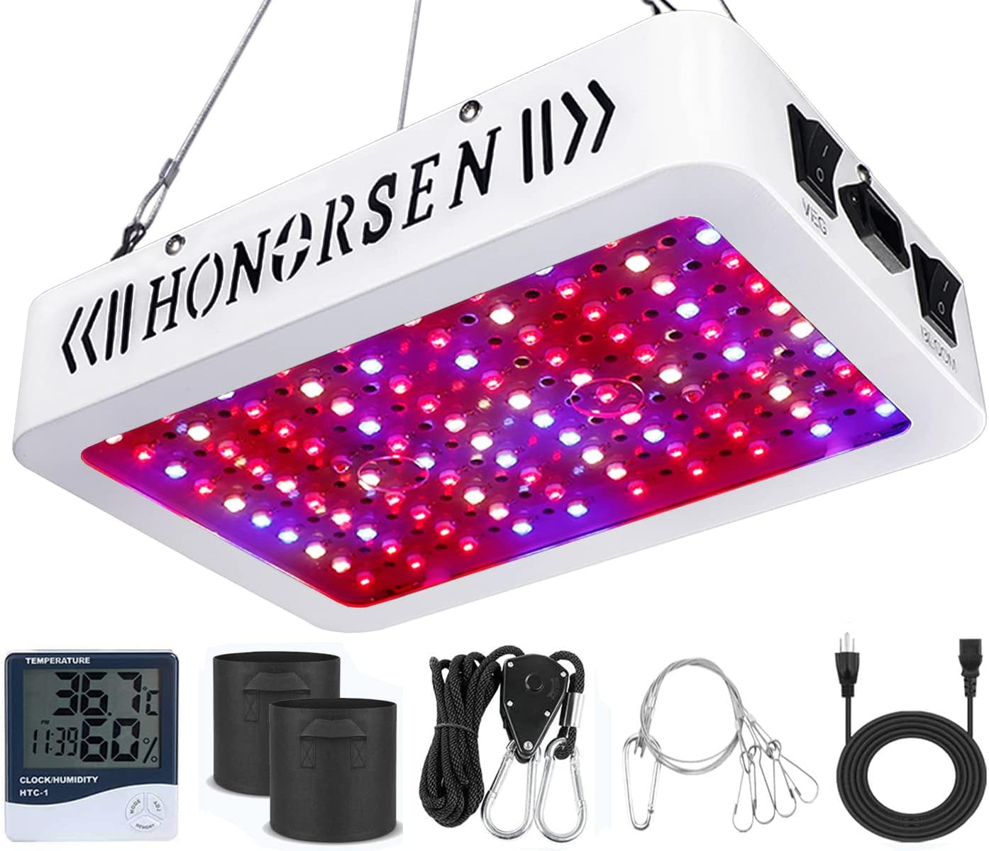 1000W LED Grow Light Full Spectrum Double Switch Plant Light for Hydroponic Indoor Plants Veg and Flower (10W LEDs 100Pcs)