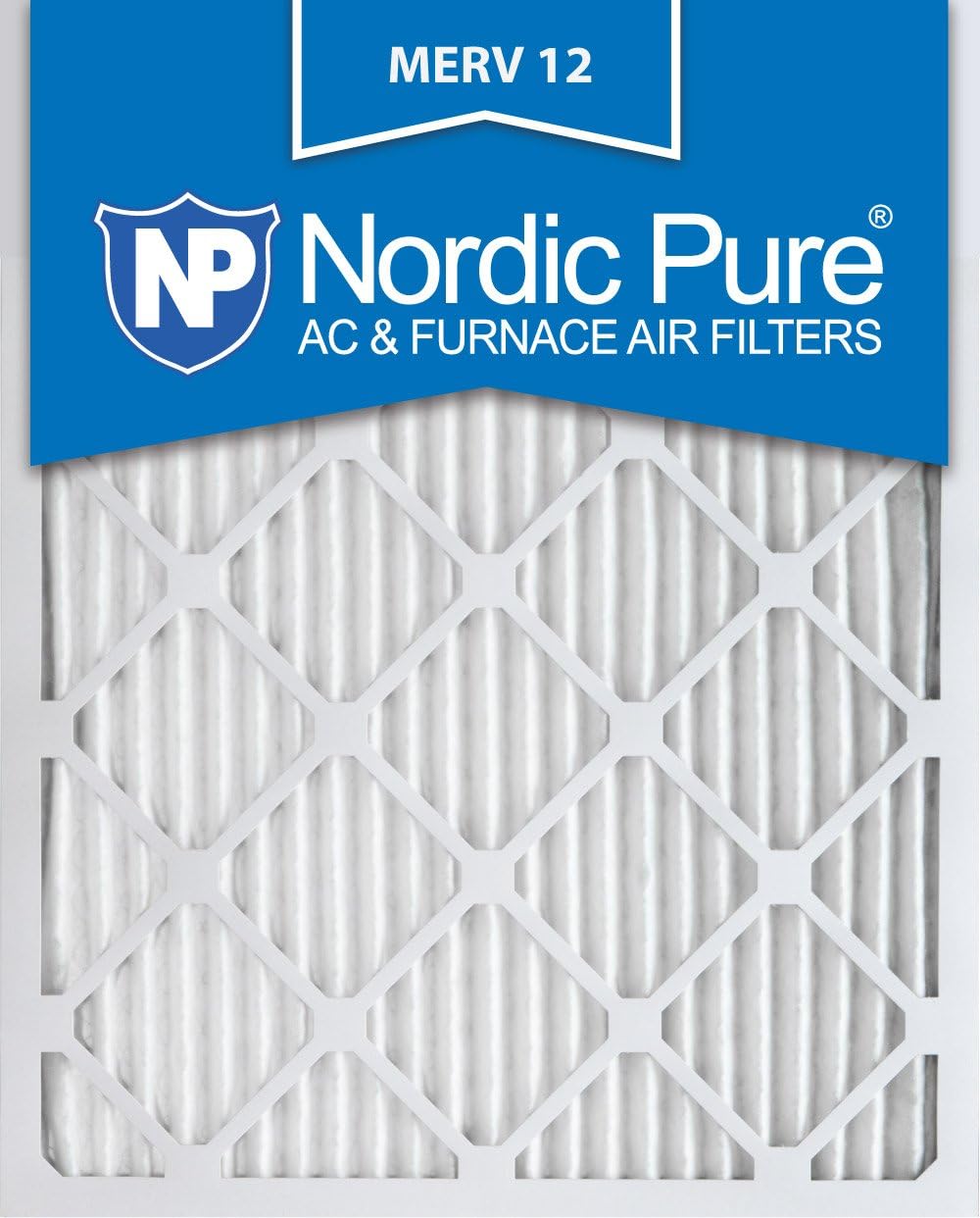 Nordic Pure 20x25x1 (19 1/2 x 24 1/2 x 3/4) Pleated MERV 12 Air Filters 6 Pack