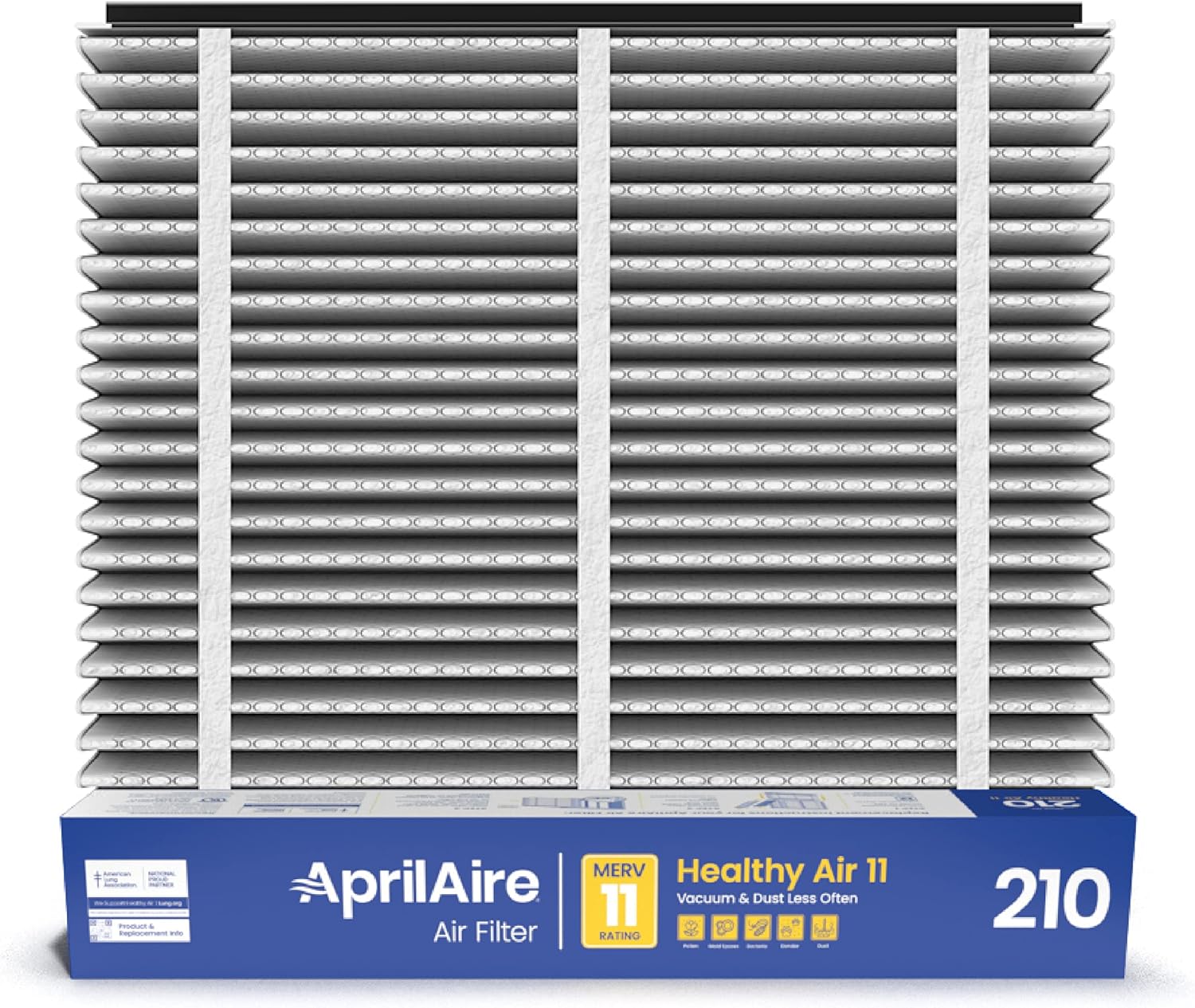 AprilAire 210 Replacement Filter for AprilAire Whole House Air Purifiers - MERV 11, Clean Air & Dust, 20x25x4 Air Filter (Pack of 1)