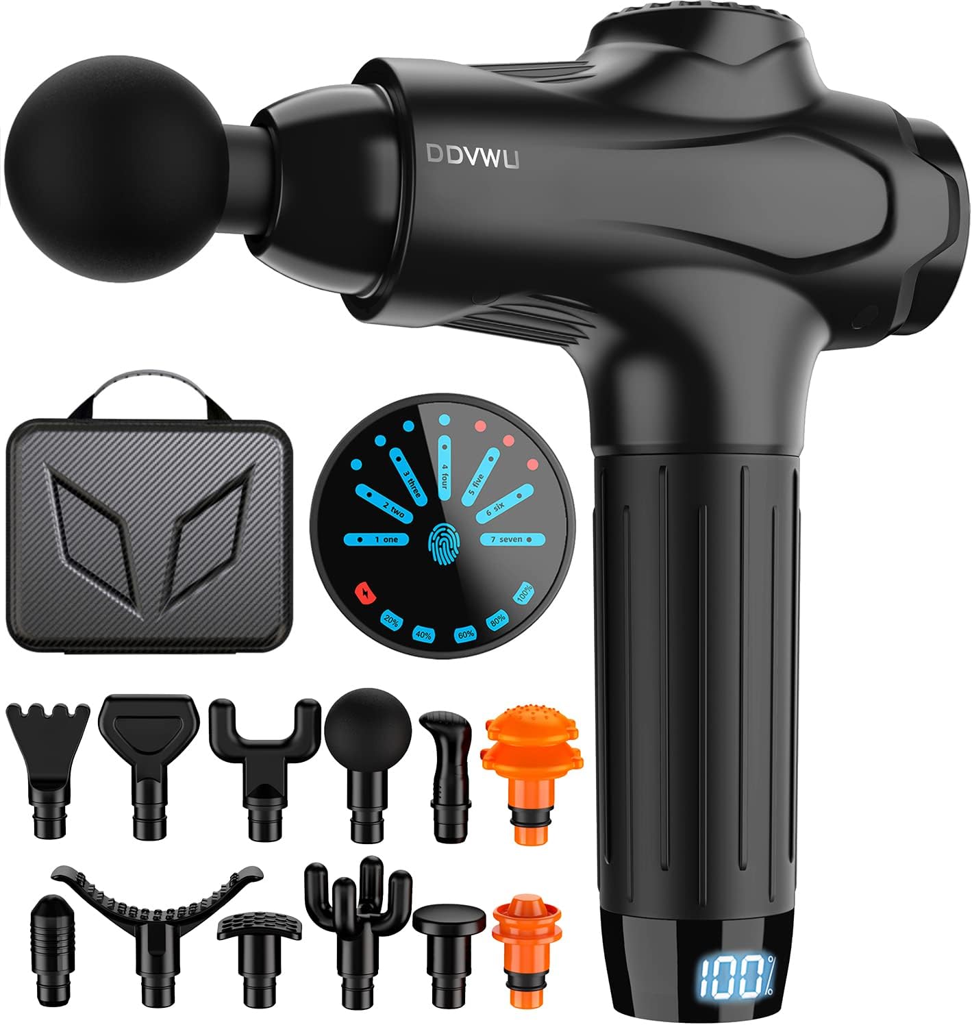 Massage Gun - Muscle Massage Gun Deep Tissue, Percussion Massage Gun for Pain Relief, Handheld Massager Electric Portable Quite Massager (Black)