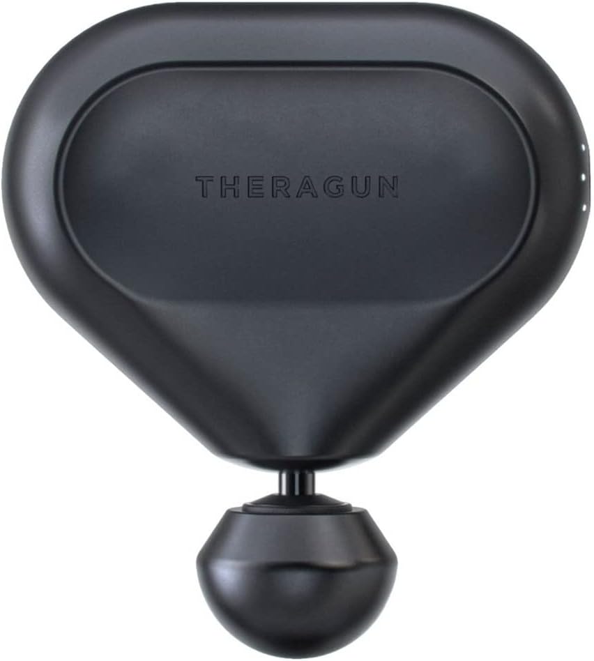 TheraGun Mini Handheld Electric Massage Gun - Compact Deep Tissue Treatment for Any Athlete On The Go - Portable Percussion Massager with QuietForce Technology (Black - 1.0)