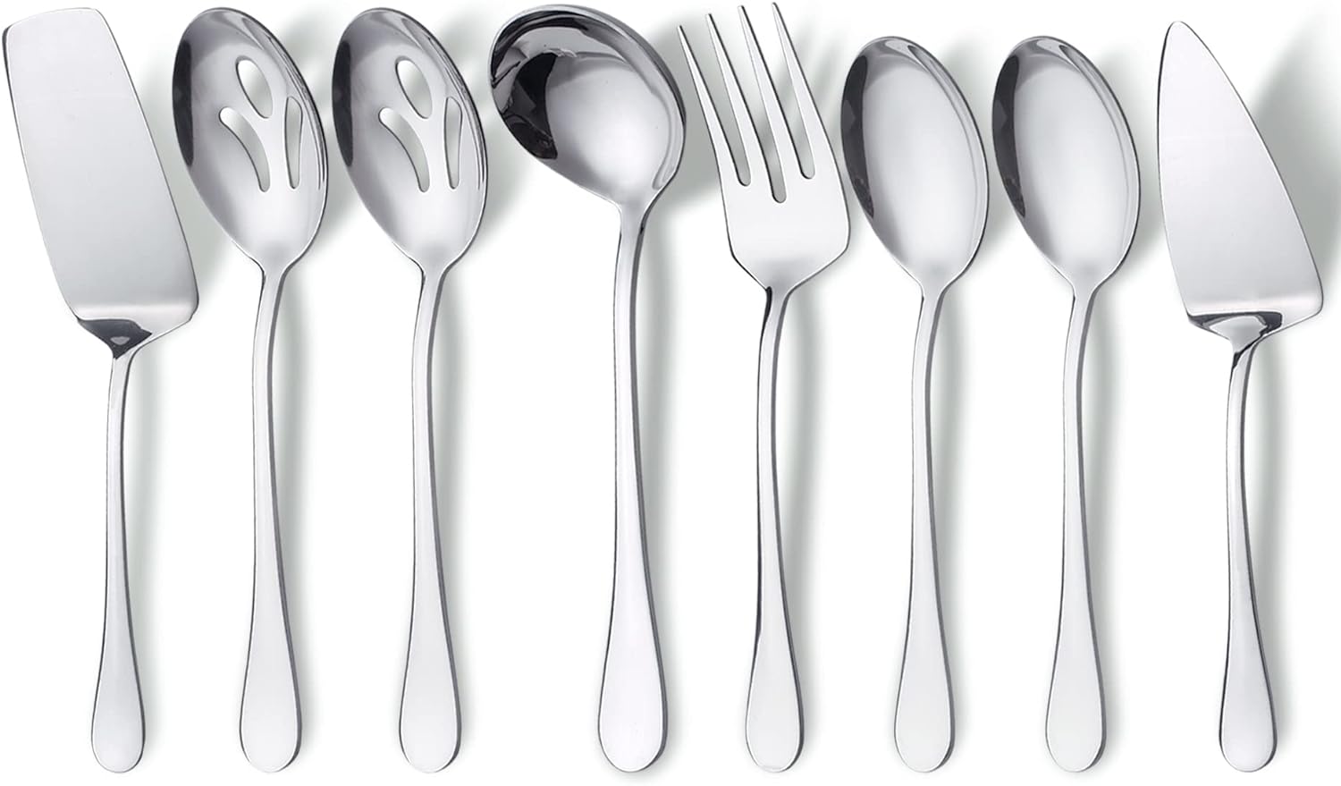 Serving Utensils Set Include Large Serving Spoons Slotted Serving Spoons Serving Forks Soup Ladle and Pie Server Buffet Catering Serving Utensils for Parties Entertaining