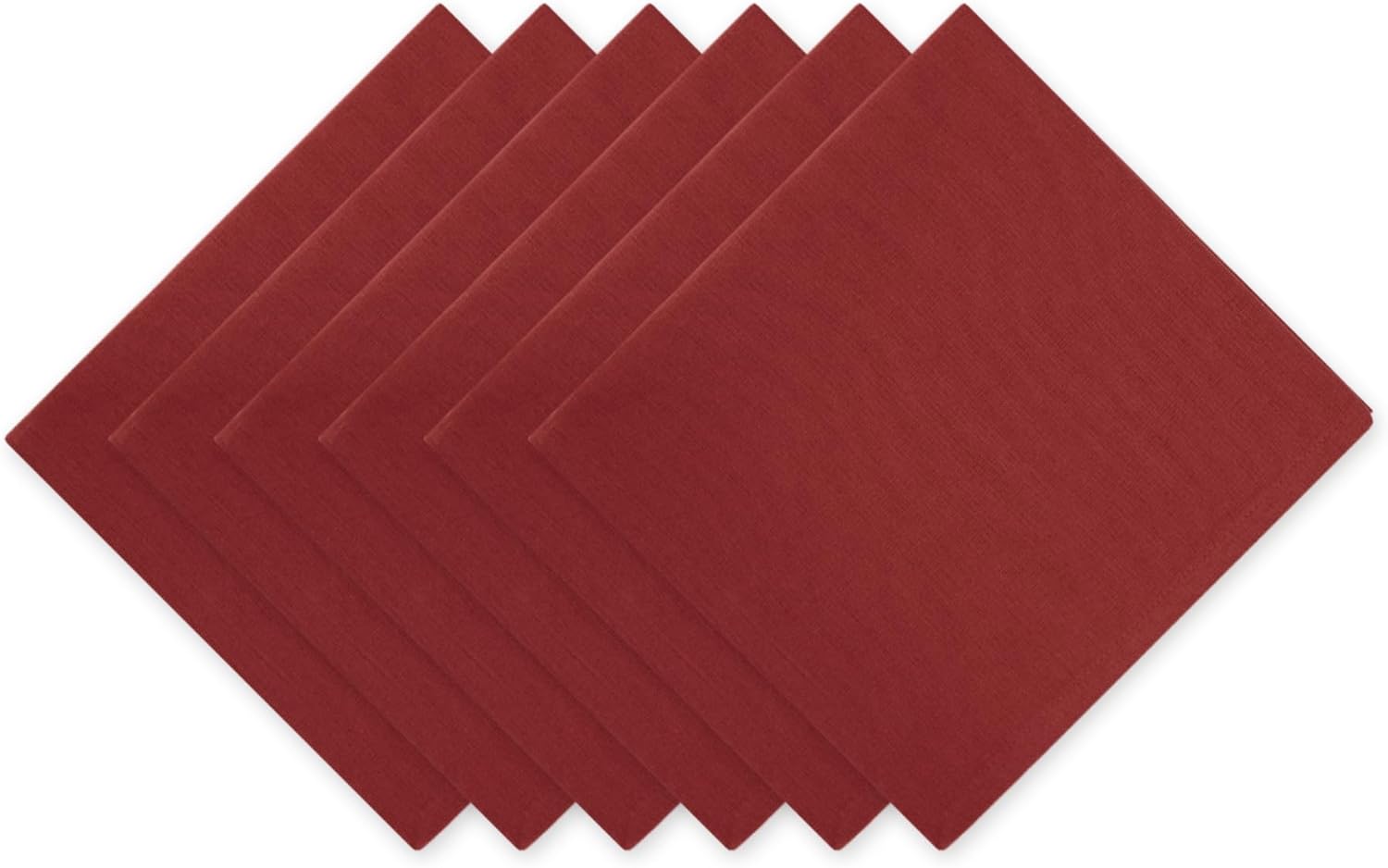 DII Solid Napkin Set Collection, 20x20, Barn Red, 6 Piece