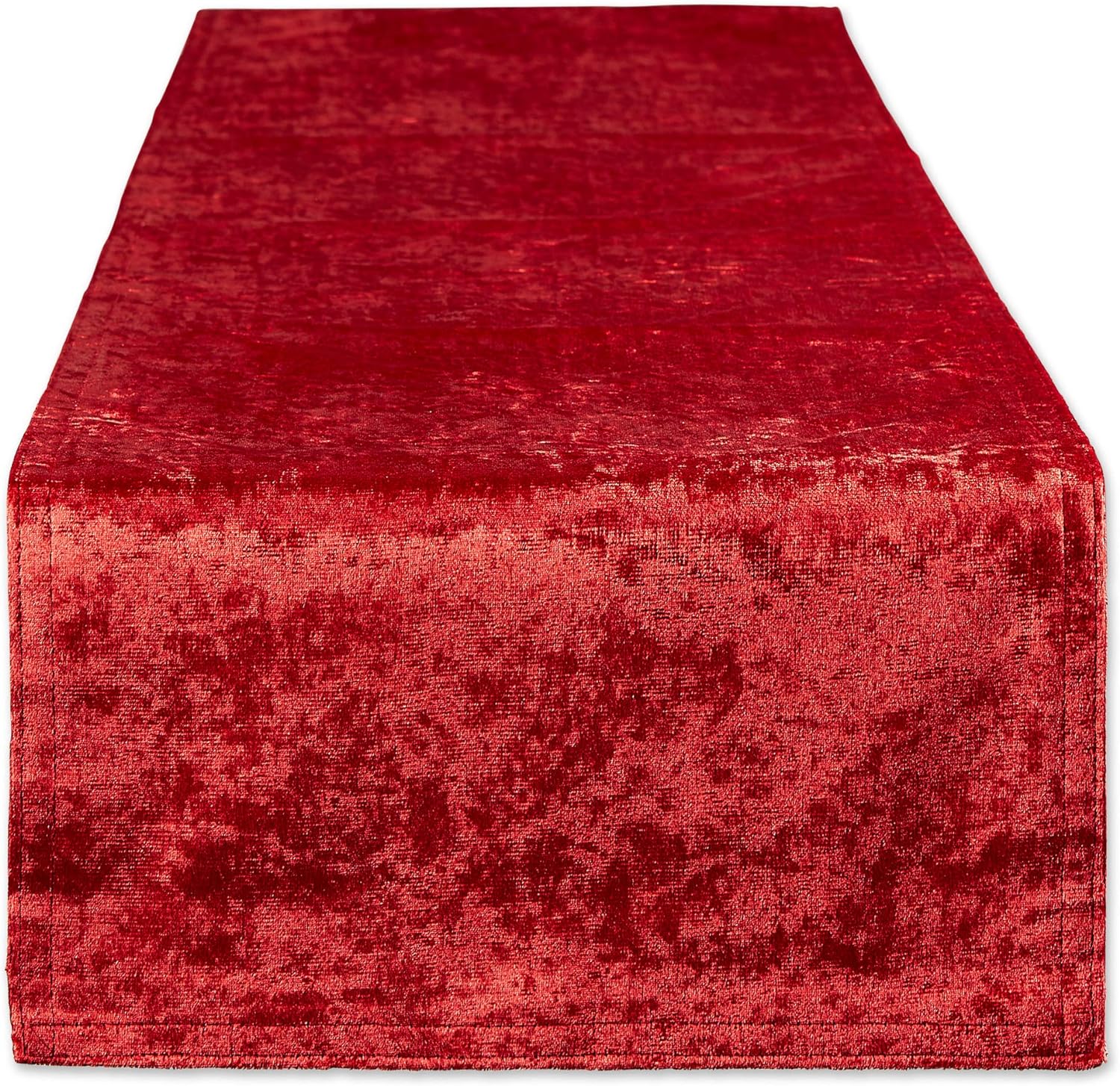 DII Velvet Collection Tabletop, Table Runner, 14x72, Red