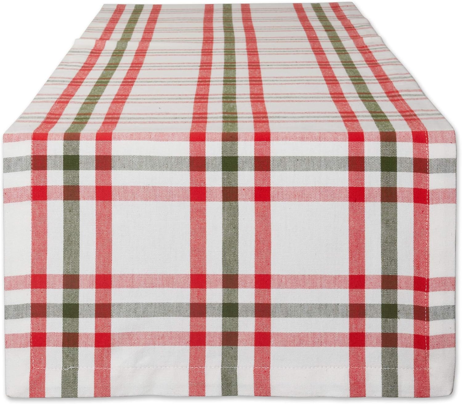 DII Jolly Christmas Tree Collection Holiday Table & Kitchen Dcor, Table Runner, 14x108, Christmas Plaid