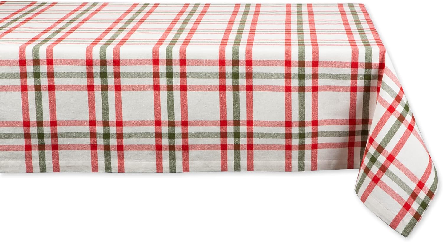 DII Jolly Christmas Tree Collection Holiday Table & Kitchen Dcor, Tablecloth, 60x84, Christmas Plaid