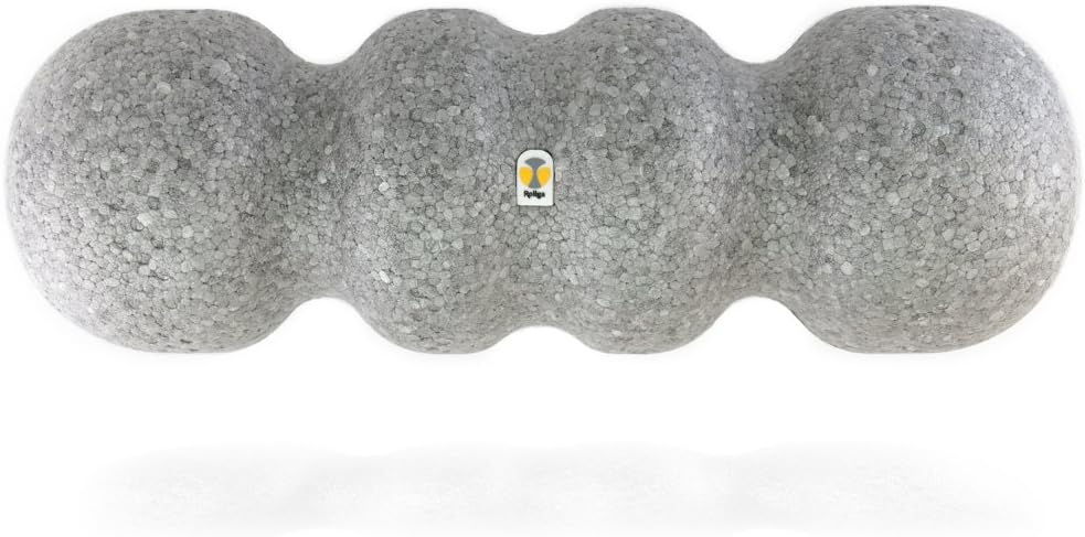 Rollga Standard - The Better Foam Roller for Flexibility, Muscle Recovery, Back & Neck Massage, & Exercise (Silver)