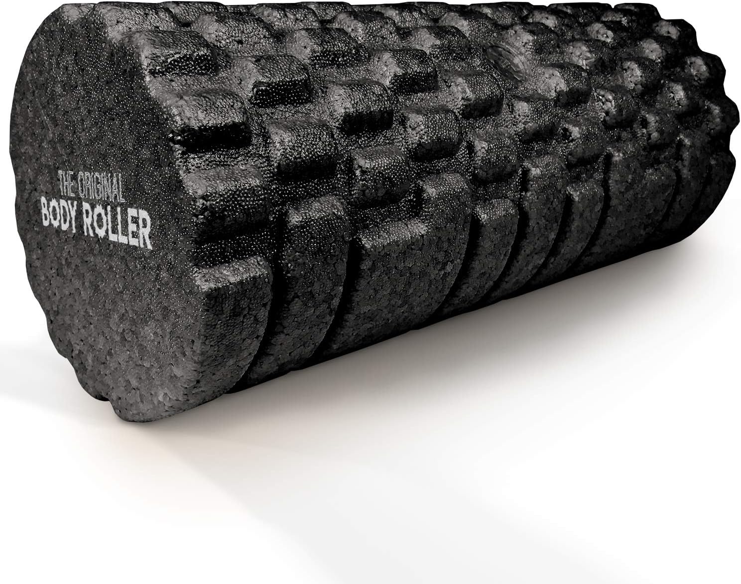 High Density Foam Roller Massager for Deep Tissue Massage of The Back and Leg Muscles - Self Myofascial Release of Painful Trigger Point Muscle Adhesions - 13 Black