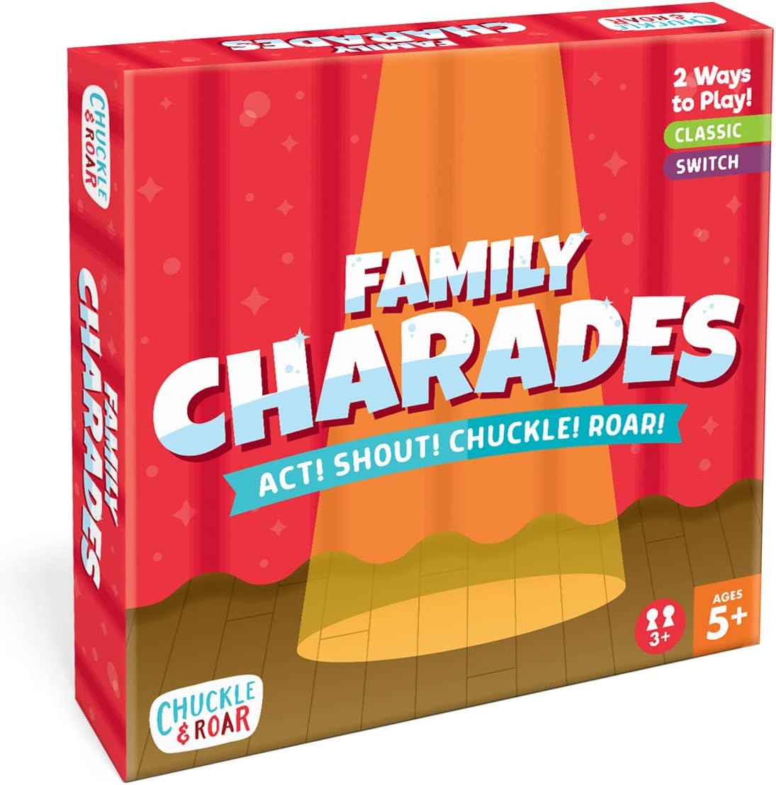 Chuckle & Roar - Family Charades - Family Game Night Classic - Switch charades for Group Acting - Great for Kids 5 and up