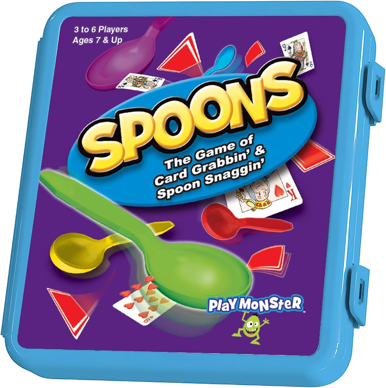 Spoons  Classic Game Comes with Spoons Included and Case for Easy Carrying!  3-6 Players  for Ages 7 