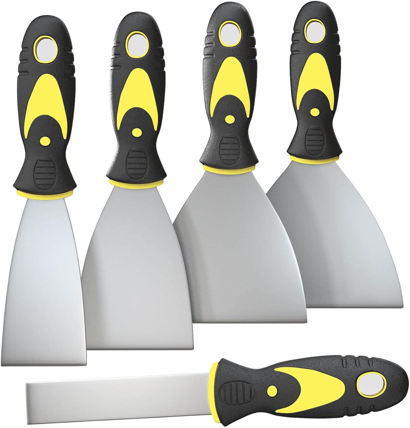 5Pcs Putty Knife, Set, 1 2 3 4 5 Scraper, Spackle Knife, Paint Scraper, Scraper Tool, No Rusting, Perfect For Repairing Drywall, Removing Wallpaper, Mud, Plaster Scraping Rerdeim