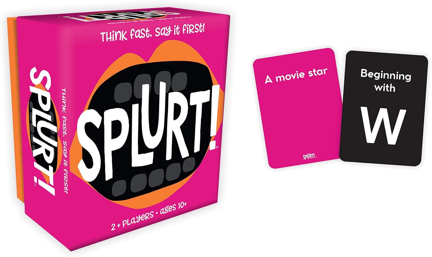 Gamewright - Splurt! - Portable Party Card Game - Think Fast. Say it First!,Pink