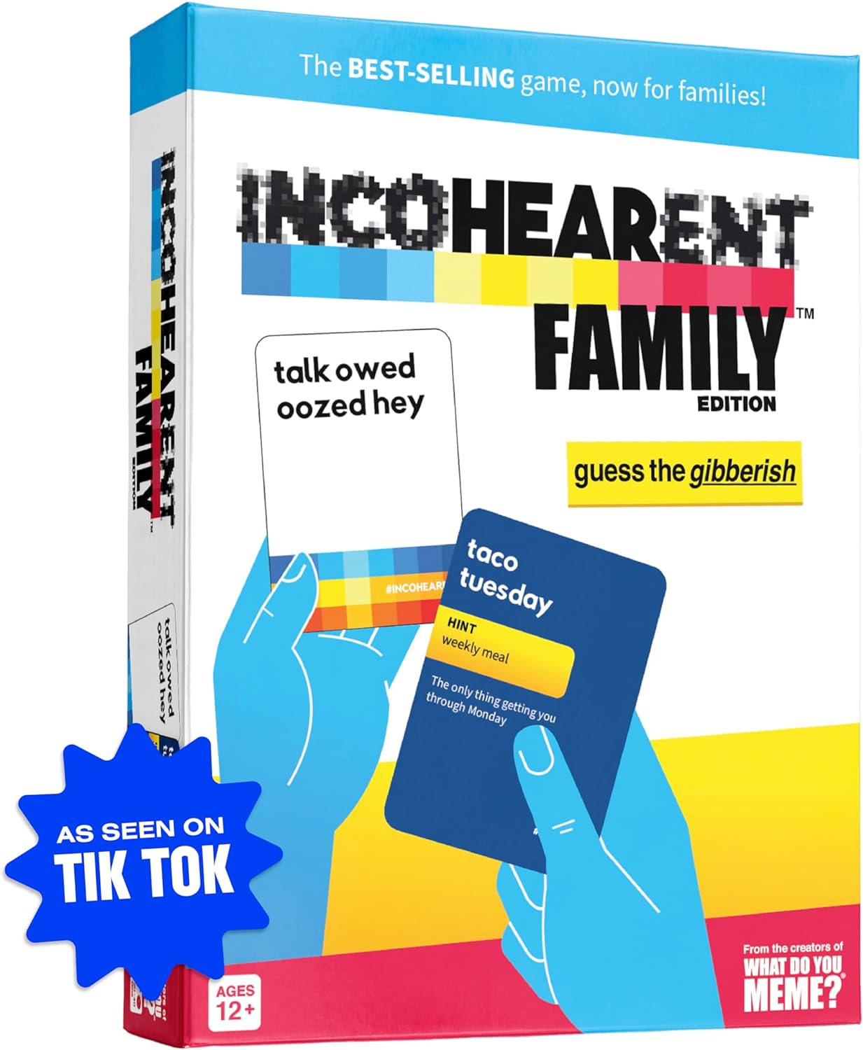 WHAT DO YOU MEME Incohearent Family Edition - The Family Game Where You Compete to Guess The Gibberish - Family Card Games for Kids and Adults, Easter Family Games