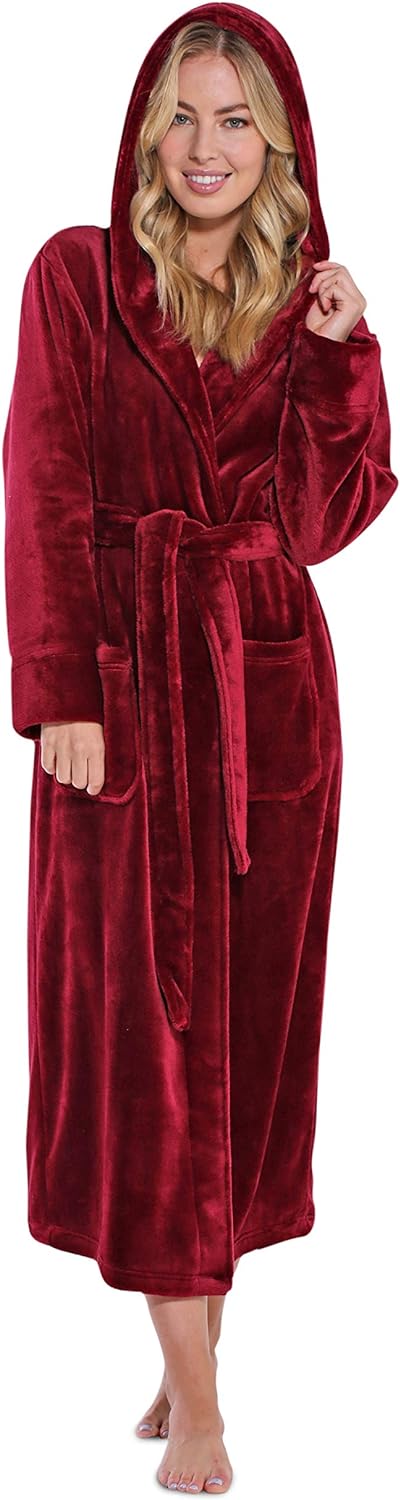 Turquaz Plush Robes For Women, Soft Warm Fleece Bathrobe for Women