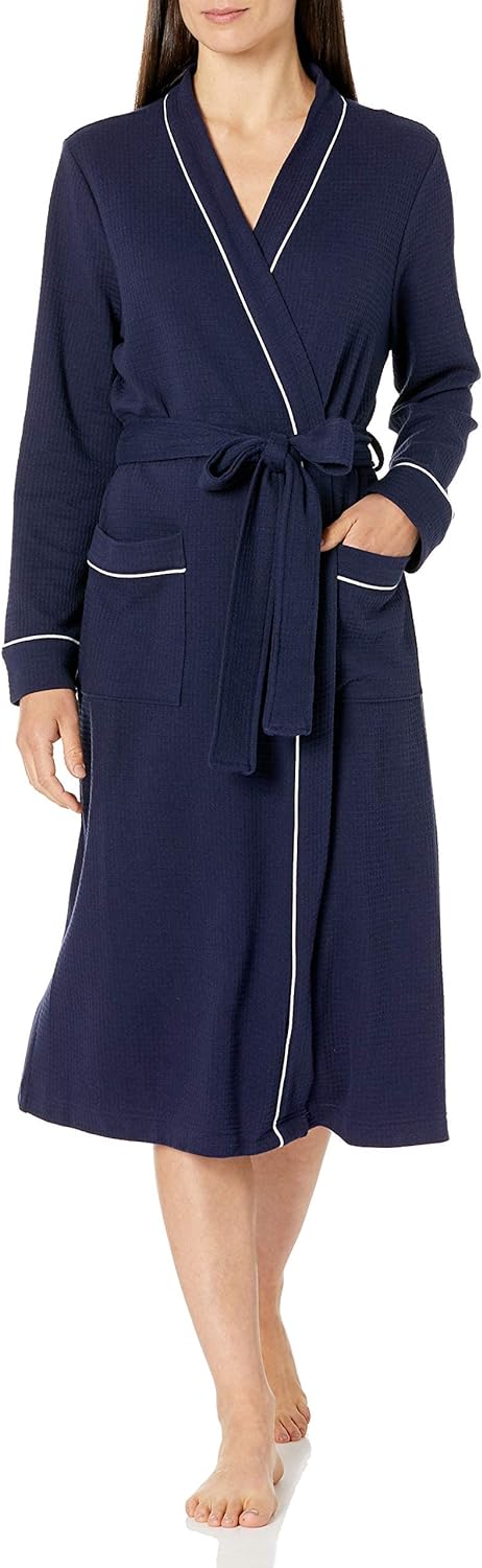 Amazon Essentials Women' Lightweight Waffle Full-Length Robe (Available in Plus Size)