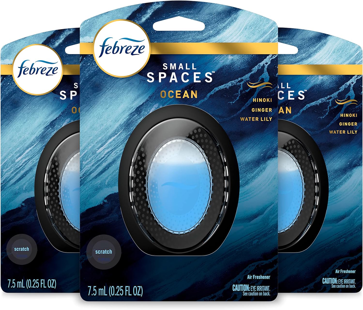 Febreze Small Spaces, Ocean, .25 fl. oz., Pack of 3