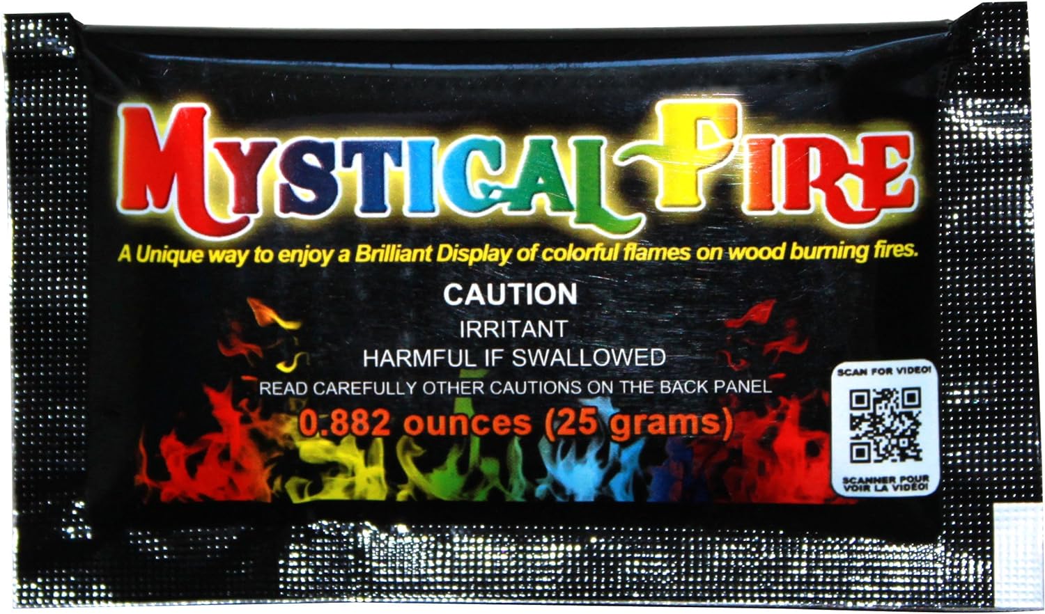 Mystical Fire Flame Colorant Vibrant Long-Lasting Pulsating Flame Color Changer for Indoor or Outdoor Use 0.882 oz. Packets 50-Count Box