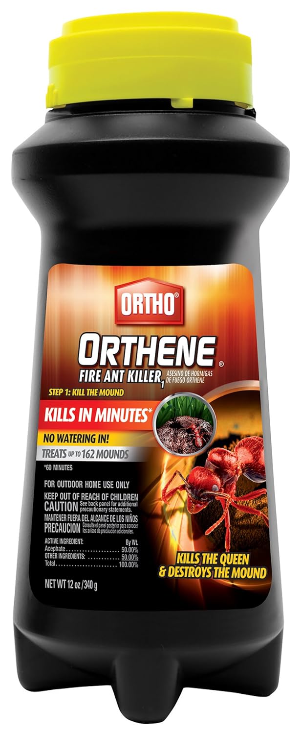 Ortho Orthene Fire Ant Killer1, Kills Queen, Destroys up to 162 Mounds, 12 oz. Dry Powder, Ant Poison Works in 60 minutes