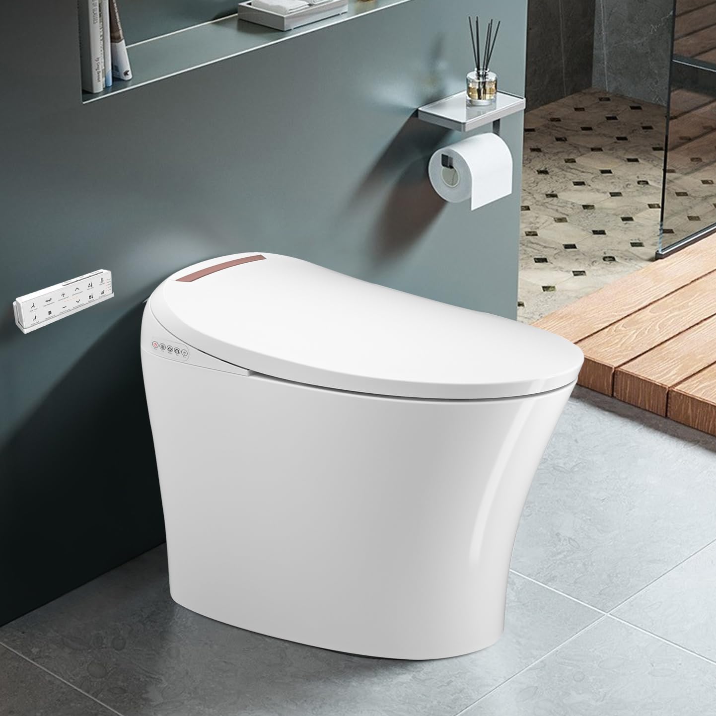 Smart Toilet, Bidet Toilet, Heated Seat, Integrated Multi Function, Tankless Toilet, Smart Bidet, Automatic Flushing, Remote Control, One Piece Toilet, Smart Toilet with Bidet Built In