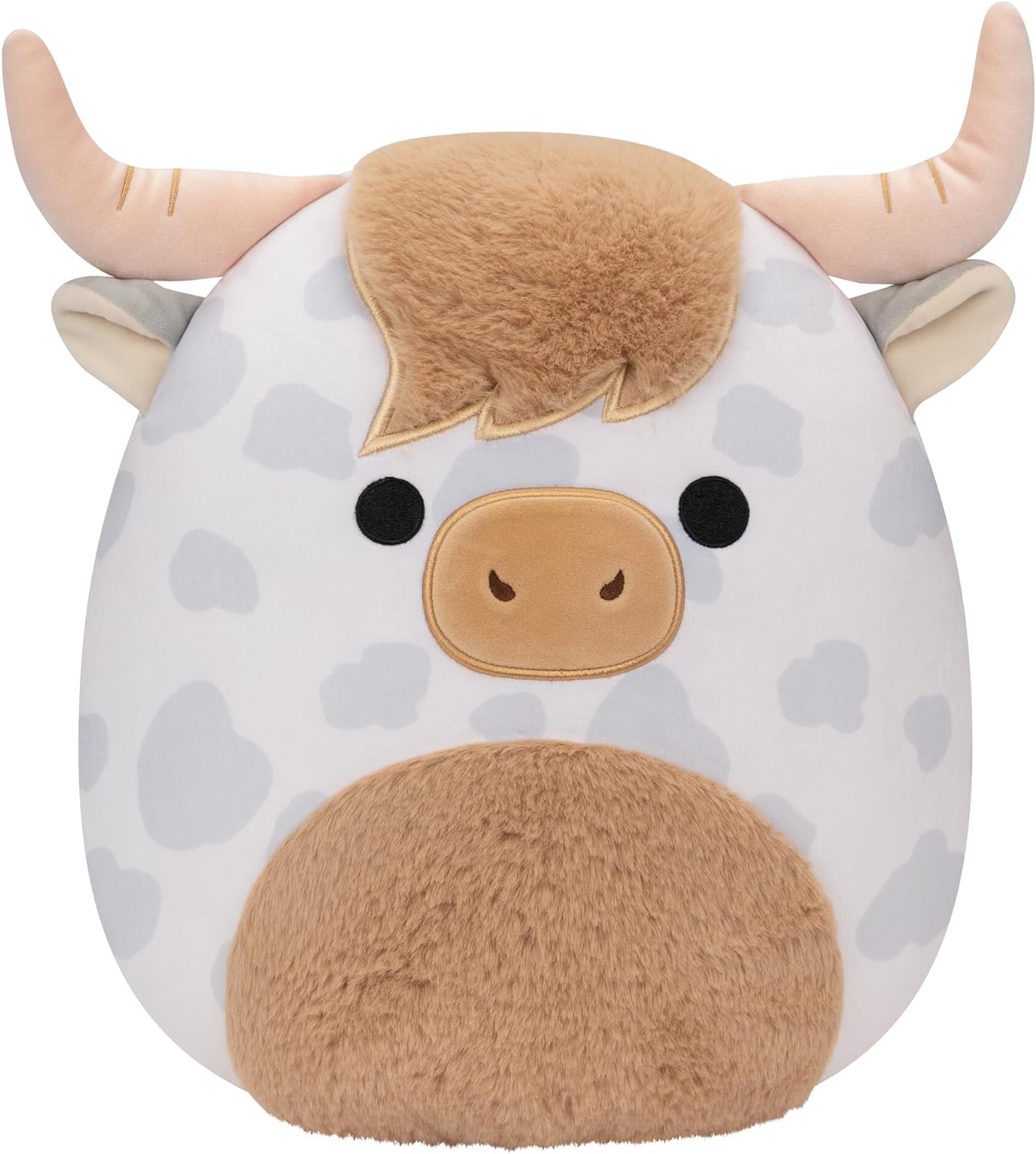 Squishmallows Original 12-Inch Borsa Spotted Highland Cow - Medium-Sized Ultrasoft Official Jazwares Plush