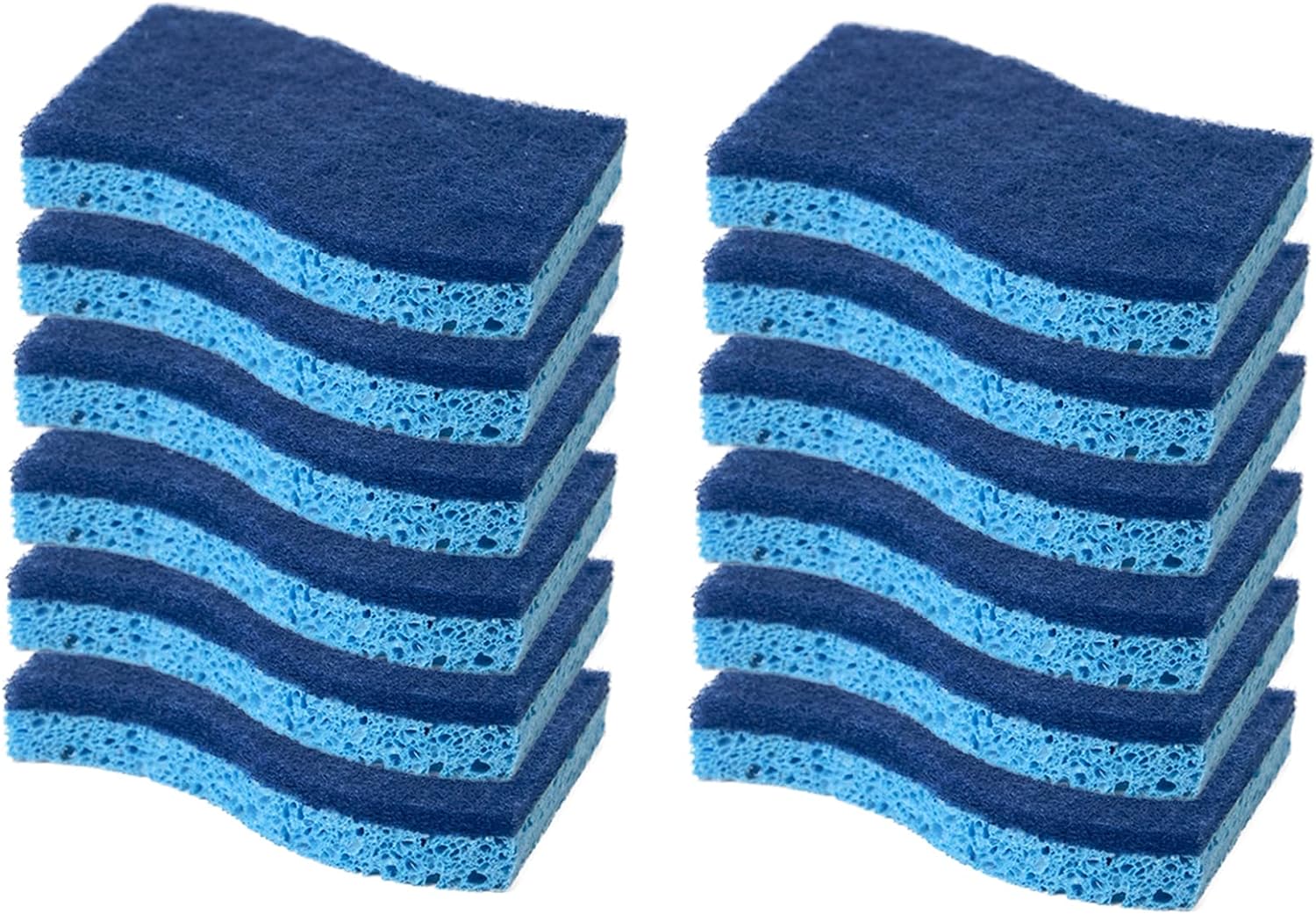 CELOX 12 Pack Non-Scratch Dish Sponge, Dual Sided Kitchen Sponges for Dishes, Long Lasting Dishwashing Household Cleaning Sponges for Kitchen, Easy to Dry and Reusable