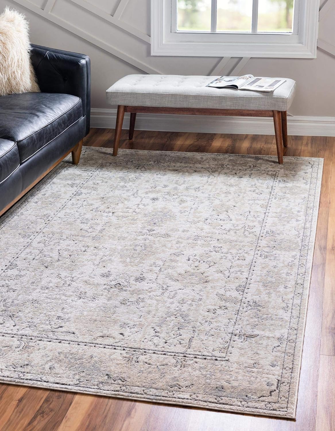 Rugs.com Oregon Collection Rug  2' 2 x 3' Ivory Low-Pile Rug Perfect for Living Rooms, Large Dining Rooms, Open Floorplans