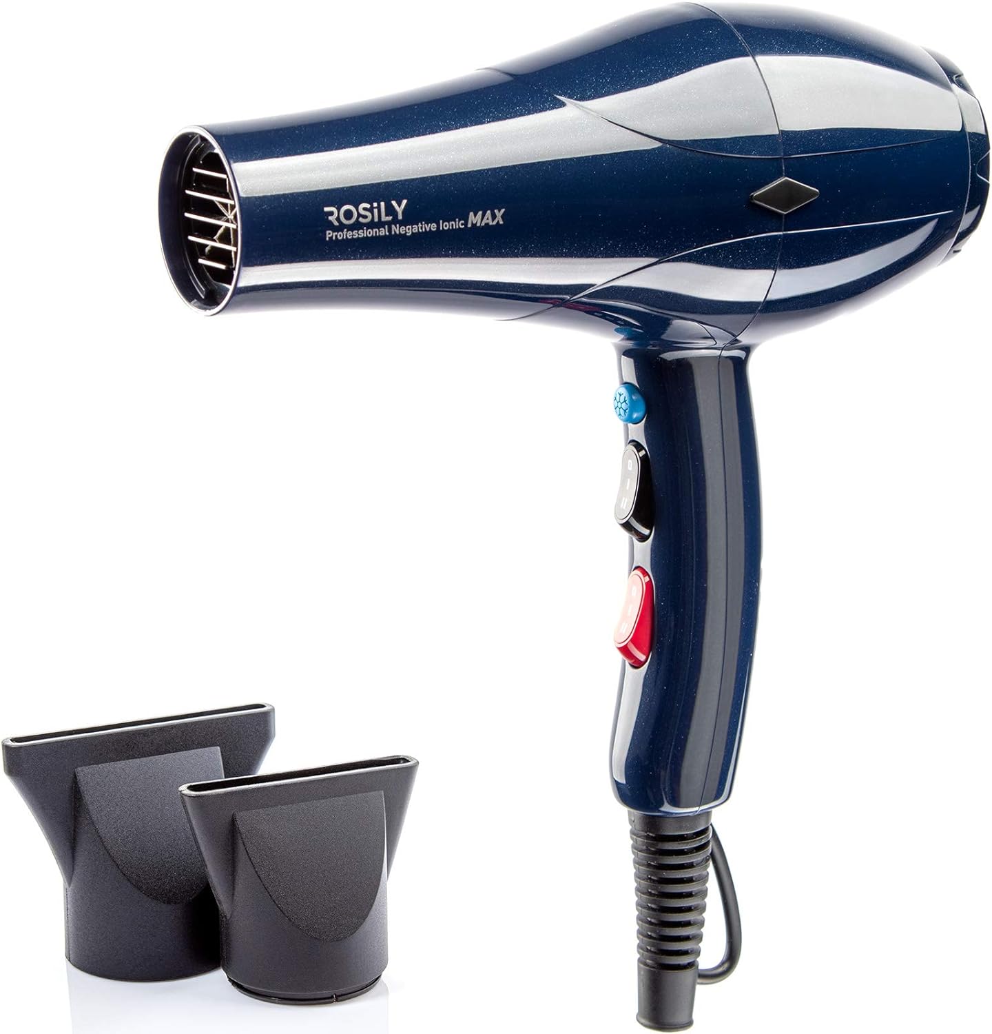 Professional 2200W Ionic Ceramic Hair Dryer | Fast Drying Salon Quality Blow Dryer with Nozzle Attachments for Smooth Shine and Silky Hair | Extra Long Cord and Faster Drying Time