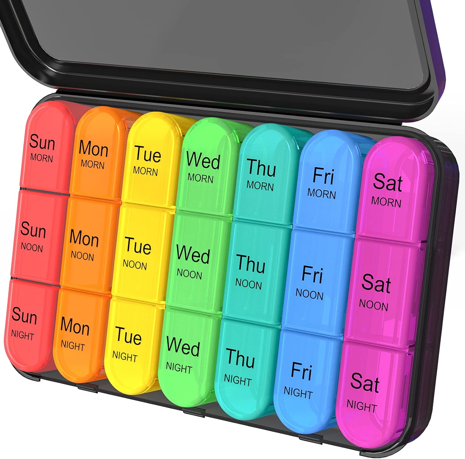 Daviky Pill Organizer 3 Times a Day, Weekly Pill Organizer 3 Times a Day, Pill Box 7 Day, Pill Cases Organizers 7 Day, Daily Pill Box Organizer, Medicine Organizer Box to Hold Vitamins and Medication