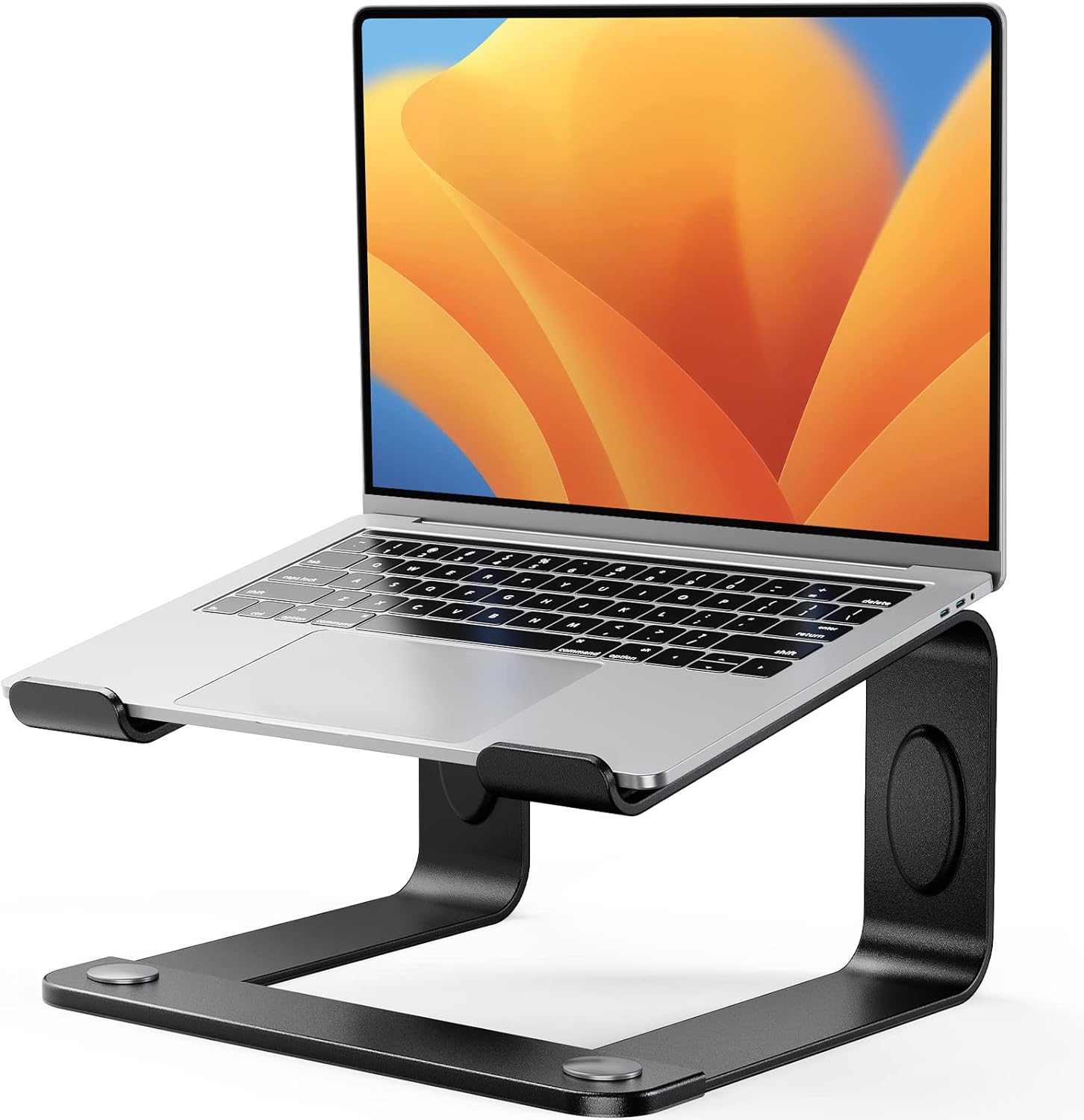 LORYERGO Laptop Stand, Ergonomic Laptop Riser Laptop Mount for Desk, Notebook Stand Compatible with All 10-15.6 Laptops, Black