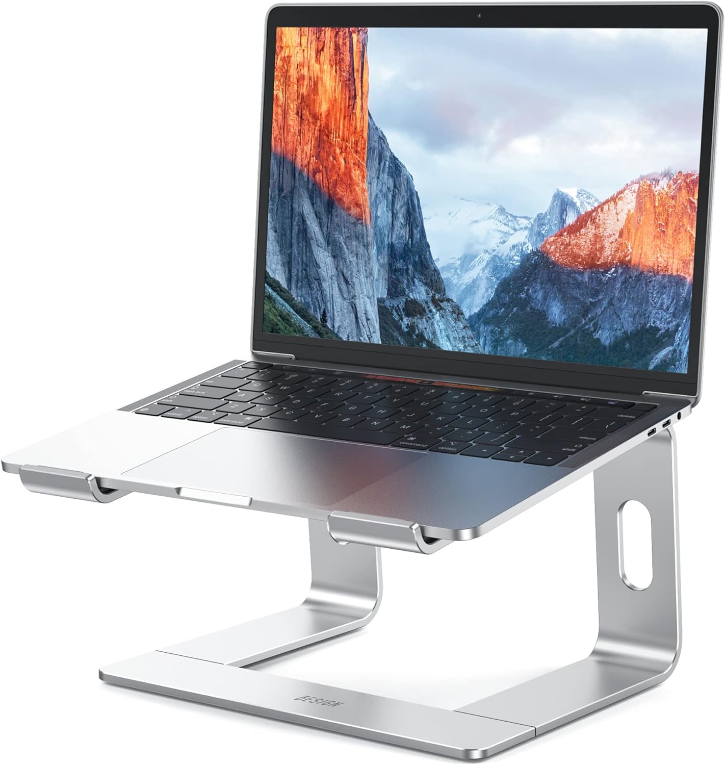 BESIGN LS03 Aluminum Laptop Stand, Ergonomic Detachable Computer Stand, Riser Holder Notebook Stand Compatible with Air, Pro, Dell, HP, Lenovo More 10-15.6 Laptops, Silver