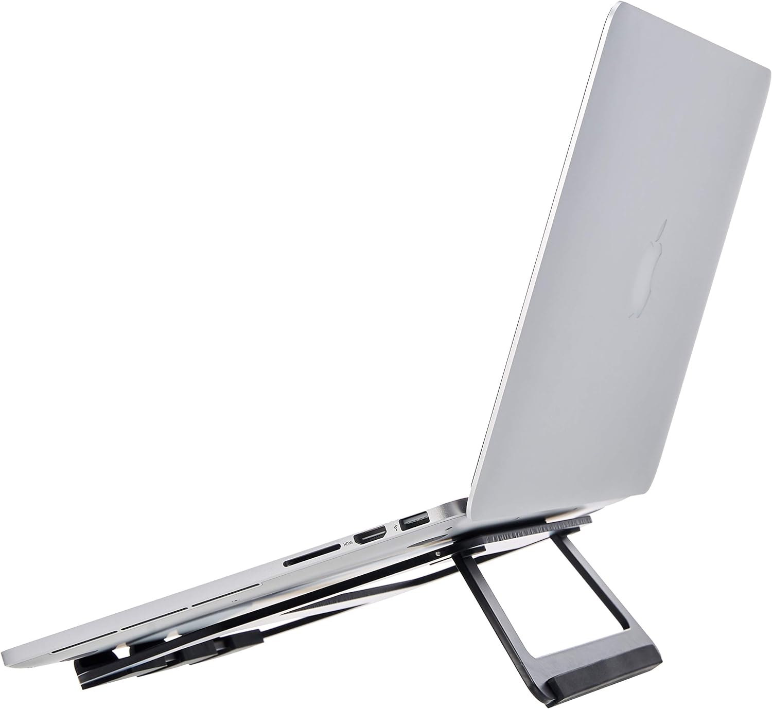 Amazon Basics Aluminum Portable Foldable Laptop Support Stand for Laptops up to 13, Black