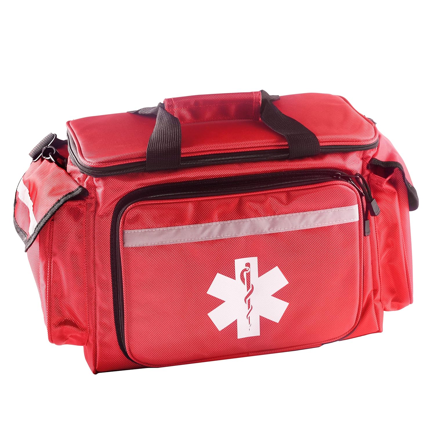 Primacare KB-1088 EMT First Responder Trauma Bag | Empty Deluxe EMS Shoulder Bag | Professional First Aid Kit Bag with 4 Large Compartments for Emergency Medical Supplies