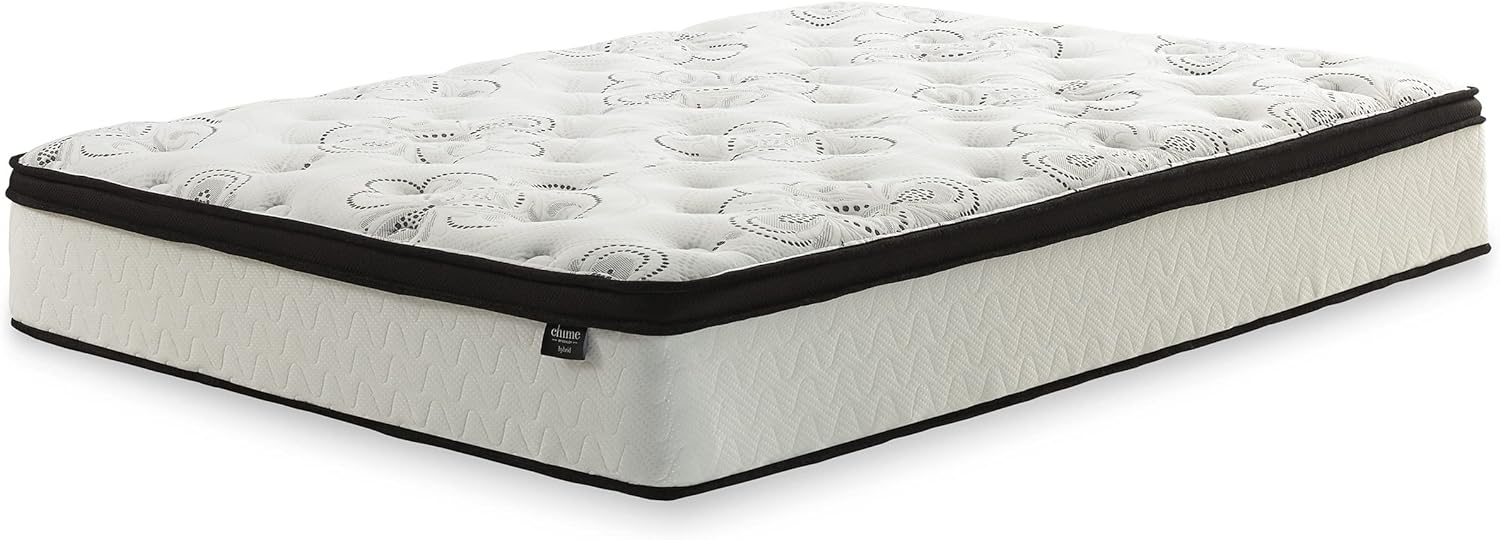 Signature Design by Ashley Full Size Chime 12 Inch Medium Firm Hybrid Mattress with Cooling Gel Memory Foam