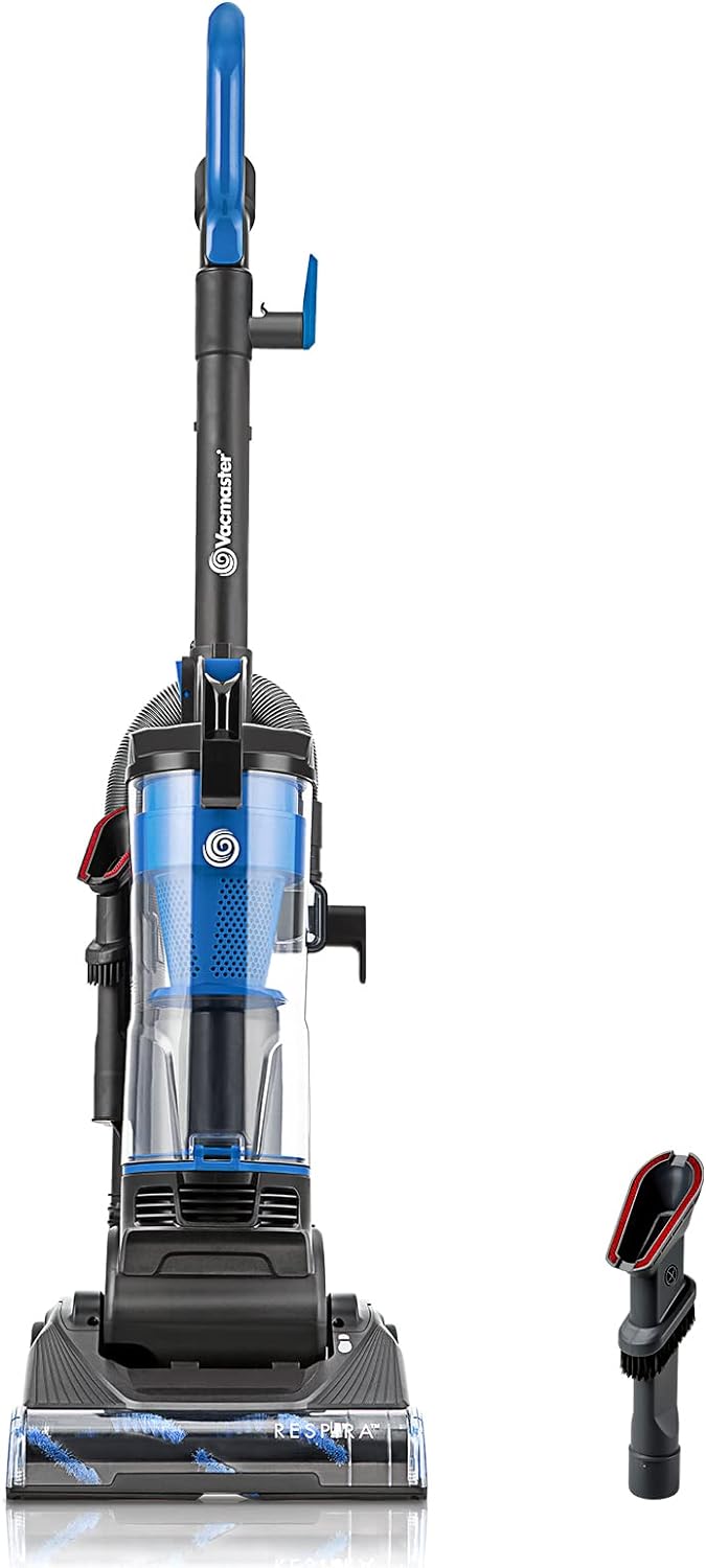 Vacmaster UC0501 Bagless Upright Vacuum Cleaner with Large Dust Cup Capacity, Efficient Cyclone Filtration System & 17ft Cord for Carpet, Hard Floor and Pet Hair