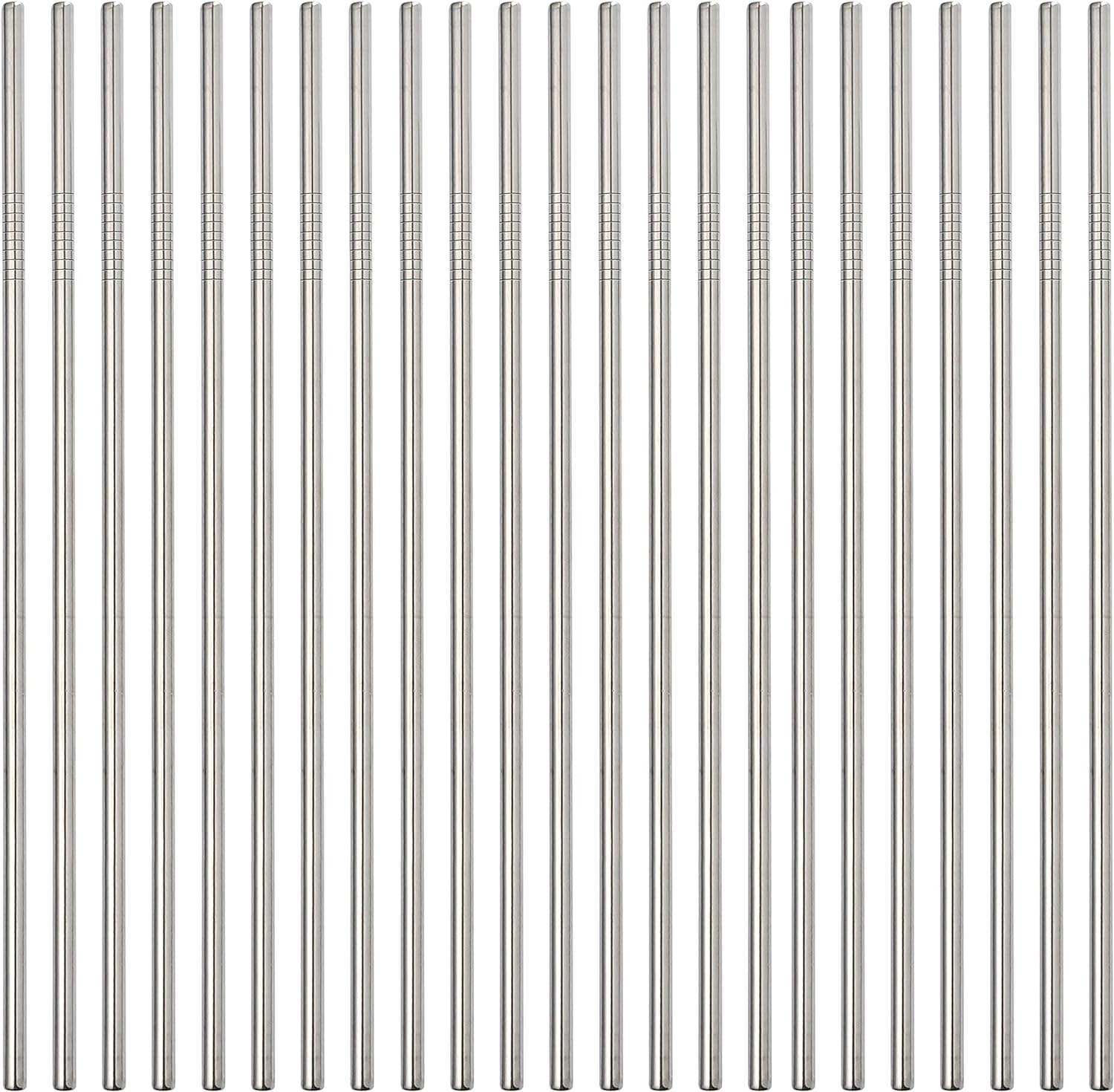 Reusable Straight Metal Straw 50Pack in Bulk,215mm Stainless Steel Straws for Drinks.Drinking Straws Wholesale for 30 oz & 20 oz Tumblers Yeti Water Bottle (8.5 - Silver, 50pcs - Straight)