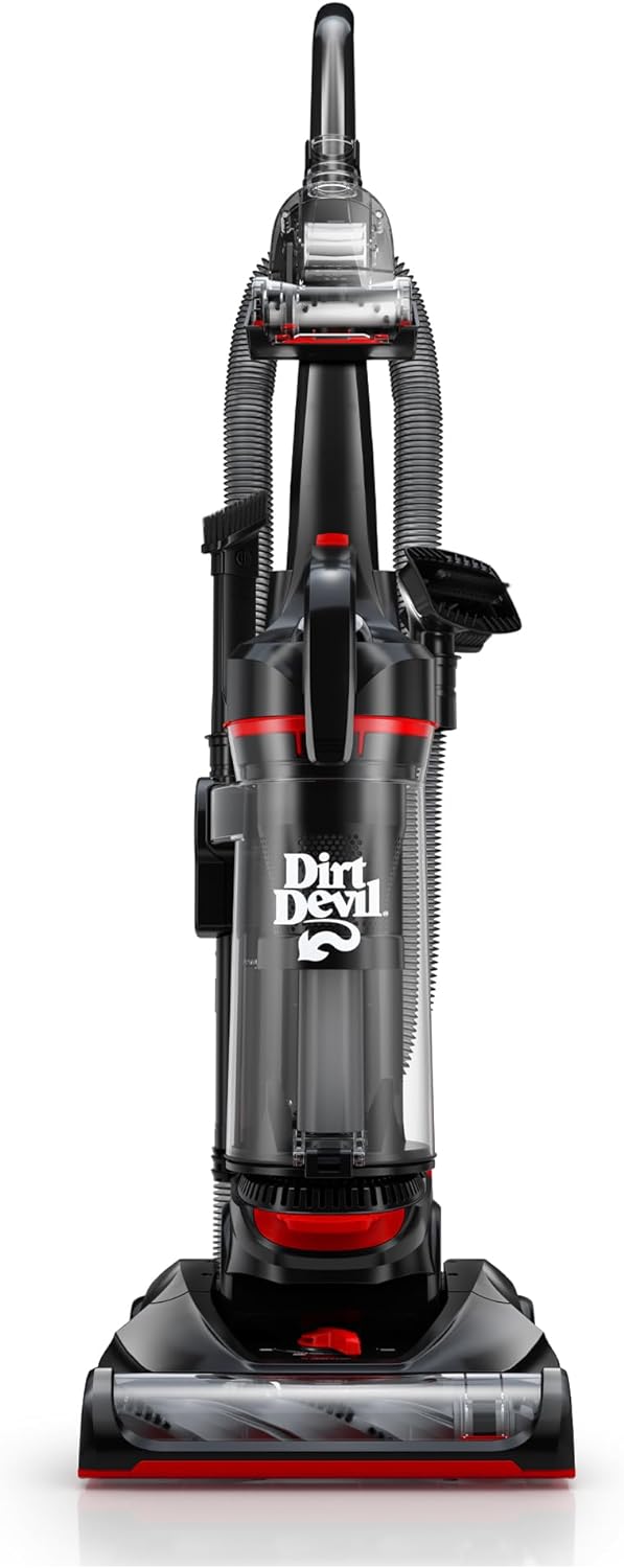 Dirt Devil Multi-Surface Total Pet+ Upright Bagless Vacuum Cleaner Machine, with Pet Tool Kit, for Carpet and Hard Floor, Powerful Suction with Extended Filtration, UD76400V, Black