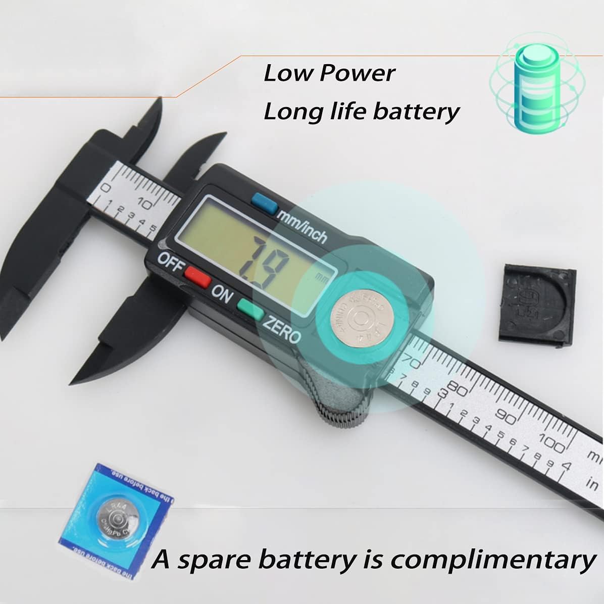 Digital Calipers,Electronic Digital Calipers,YKLSXKC LCD Screen displays 0-6Caliper Measuring Tool,inch and Millimeter Conversion, Suitable for Jewelry Measurement and 3D Printing