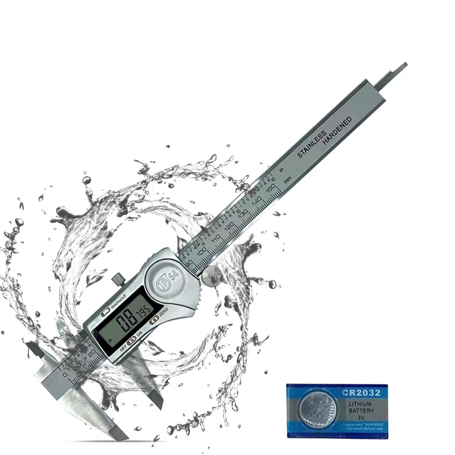 Stainless Steel Waterproof Digital Caliper | 6 inch /150mm   Large LCD Screen