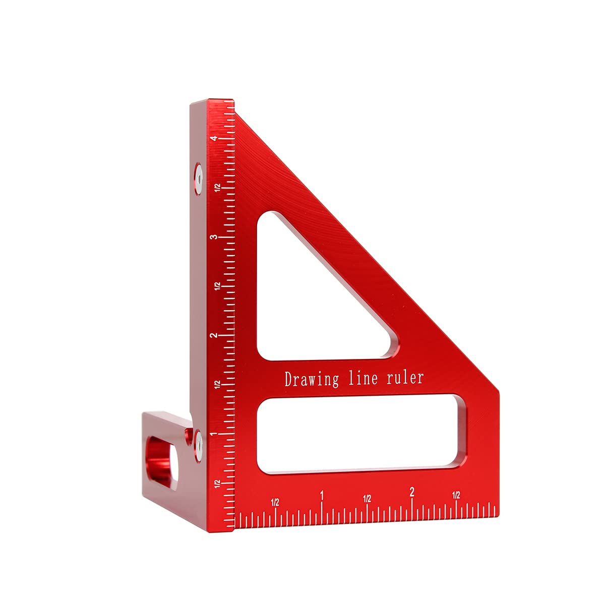 Imperial 3D Multi-Angle Measuring Ruler,45/90 Degree Aluminum Alloy Woodworking Square Protractor, Miter Triangle Ruler High Precision Layout Measuring Tool for Engineer Carpenter,003R