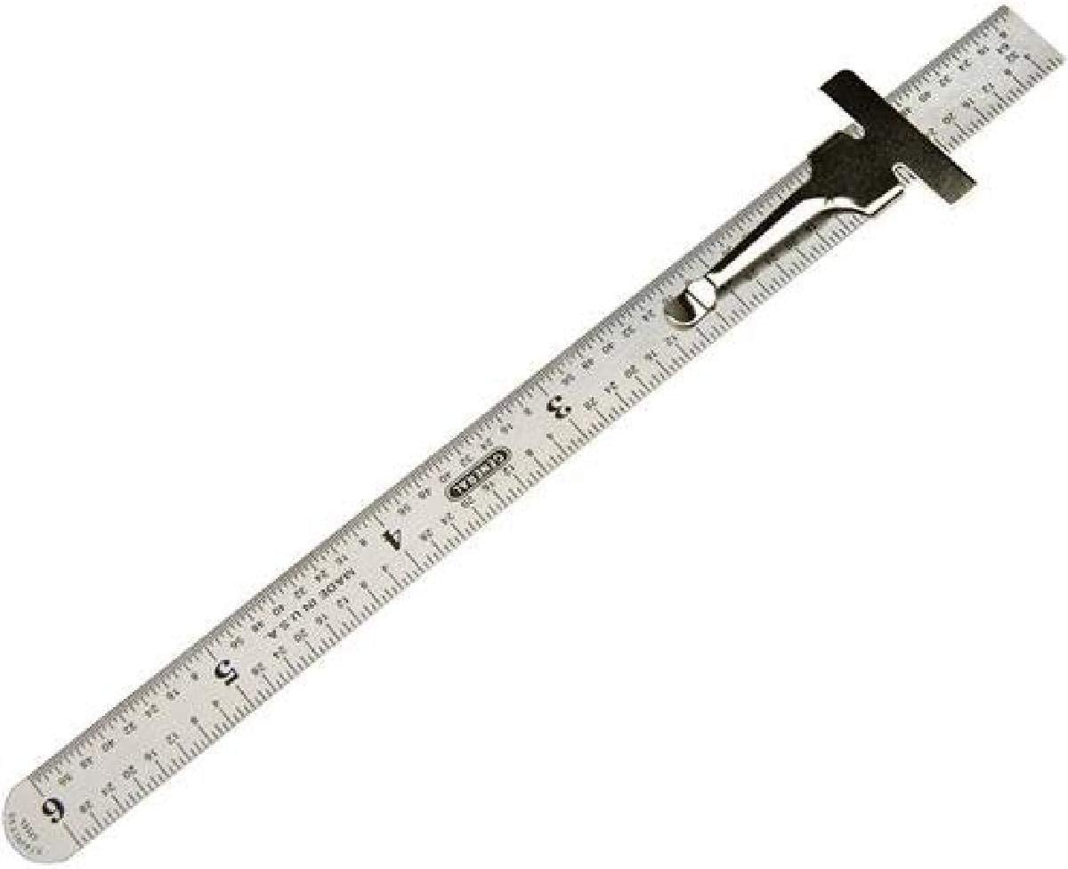 General Tools 300/1 6-Inch Flex Precision Stainless Steel Ruler, Chrome