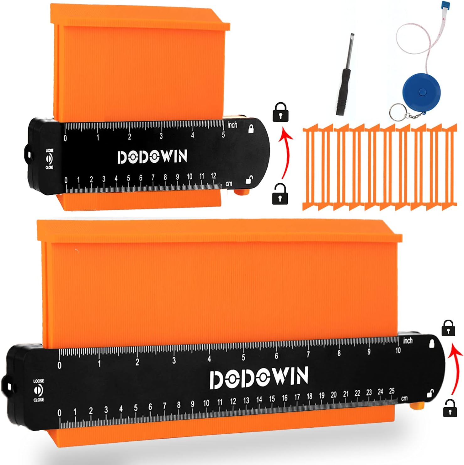 dodowin Contour Gauge Tool, Men Gifts for Boyfriend Dad Husband, Super Gauge Shape Outline Tool for Woodworking, Flooring Measure Tools for Tile Laying, Valentines Day Gifts for Anniversary Birthday